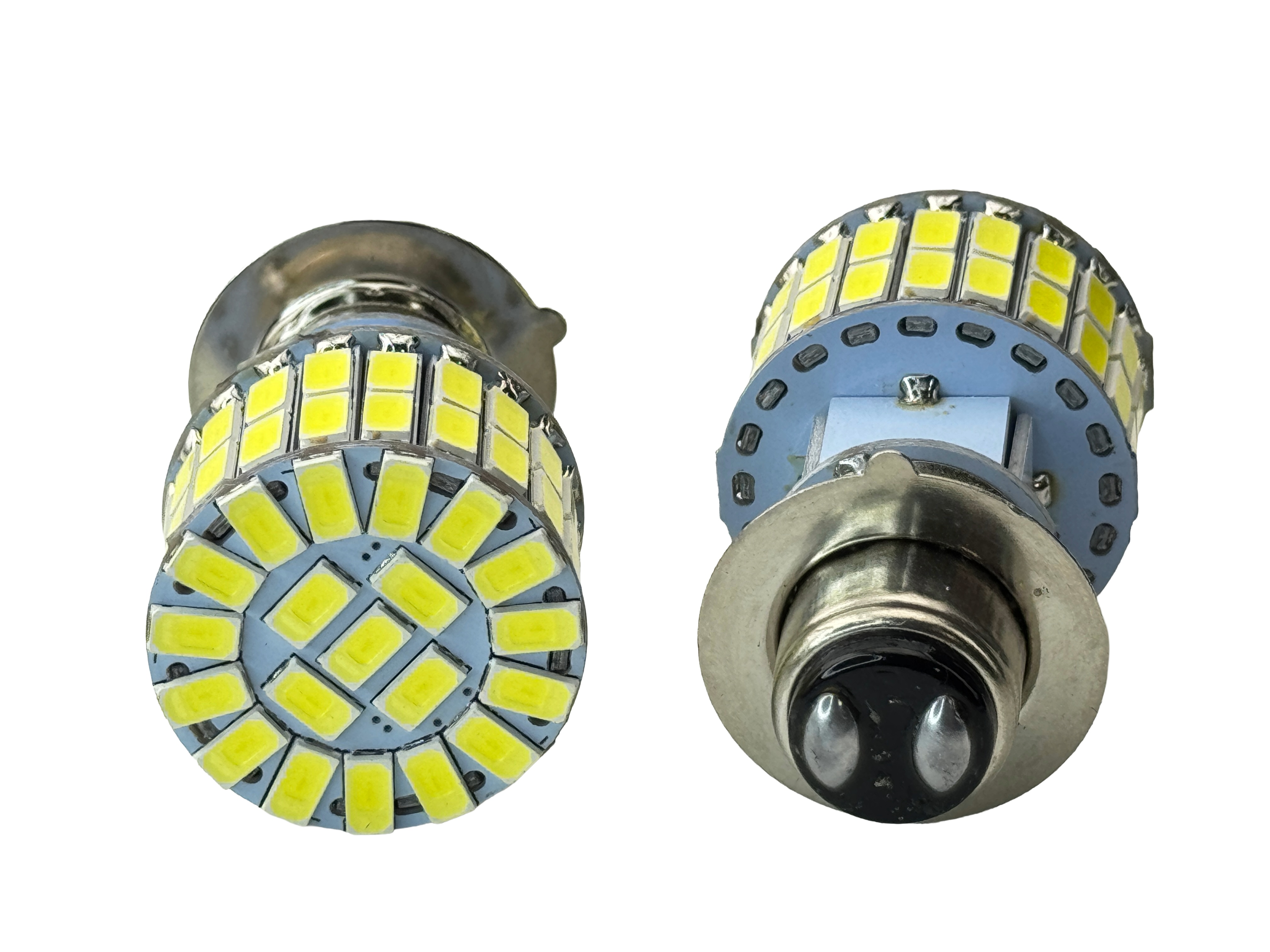 Rebaydo 2pcs P15D-25-1  LED Headlight Base 12 Volt 60 SMD Dual Beam