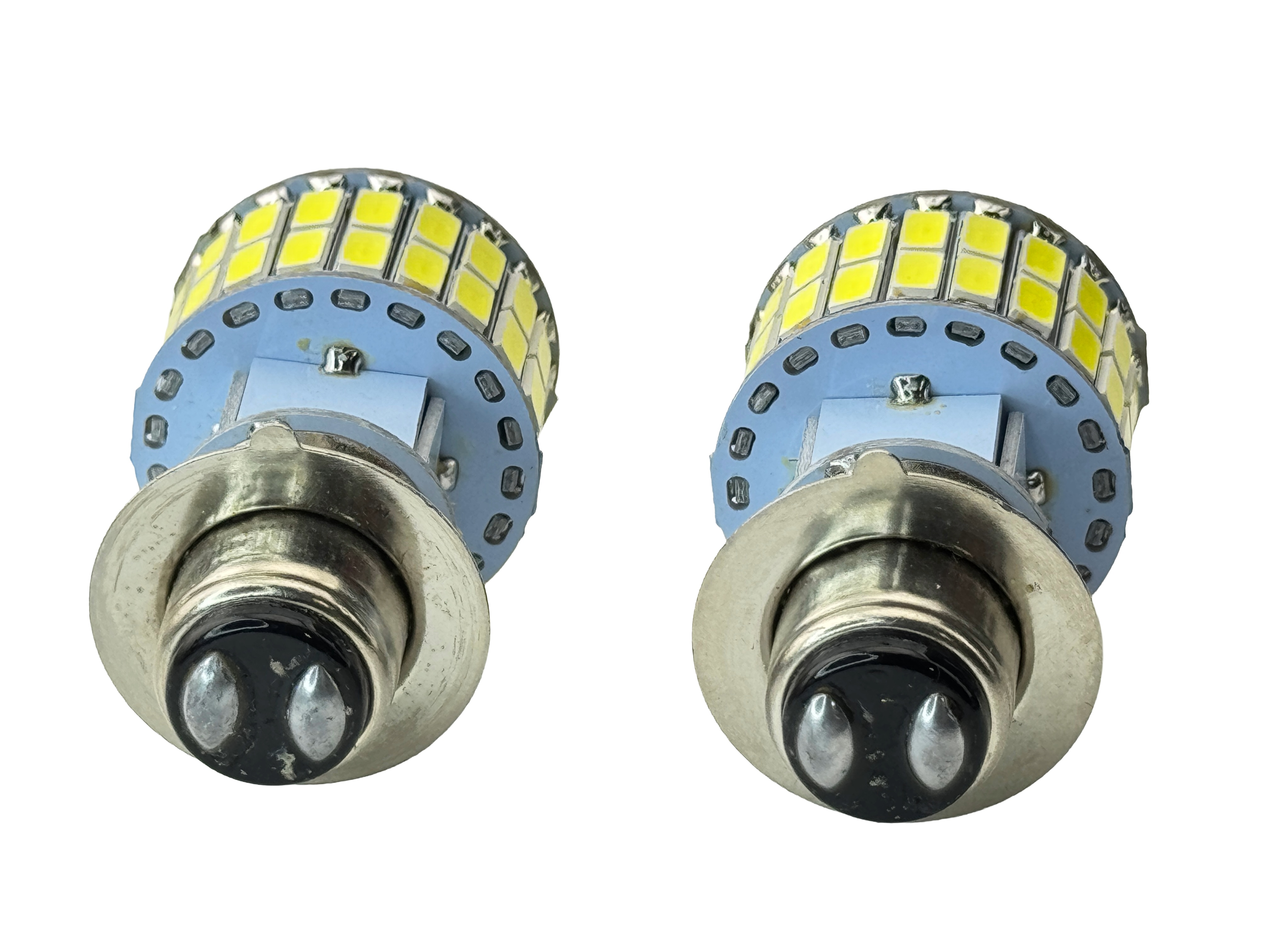 Rebaydo 2pcs P15D-25-1  LED Headlight Base 12 Volt 60 SMD Dual Beam
