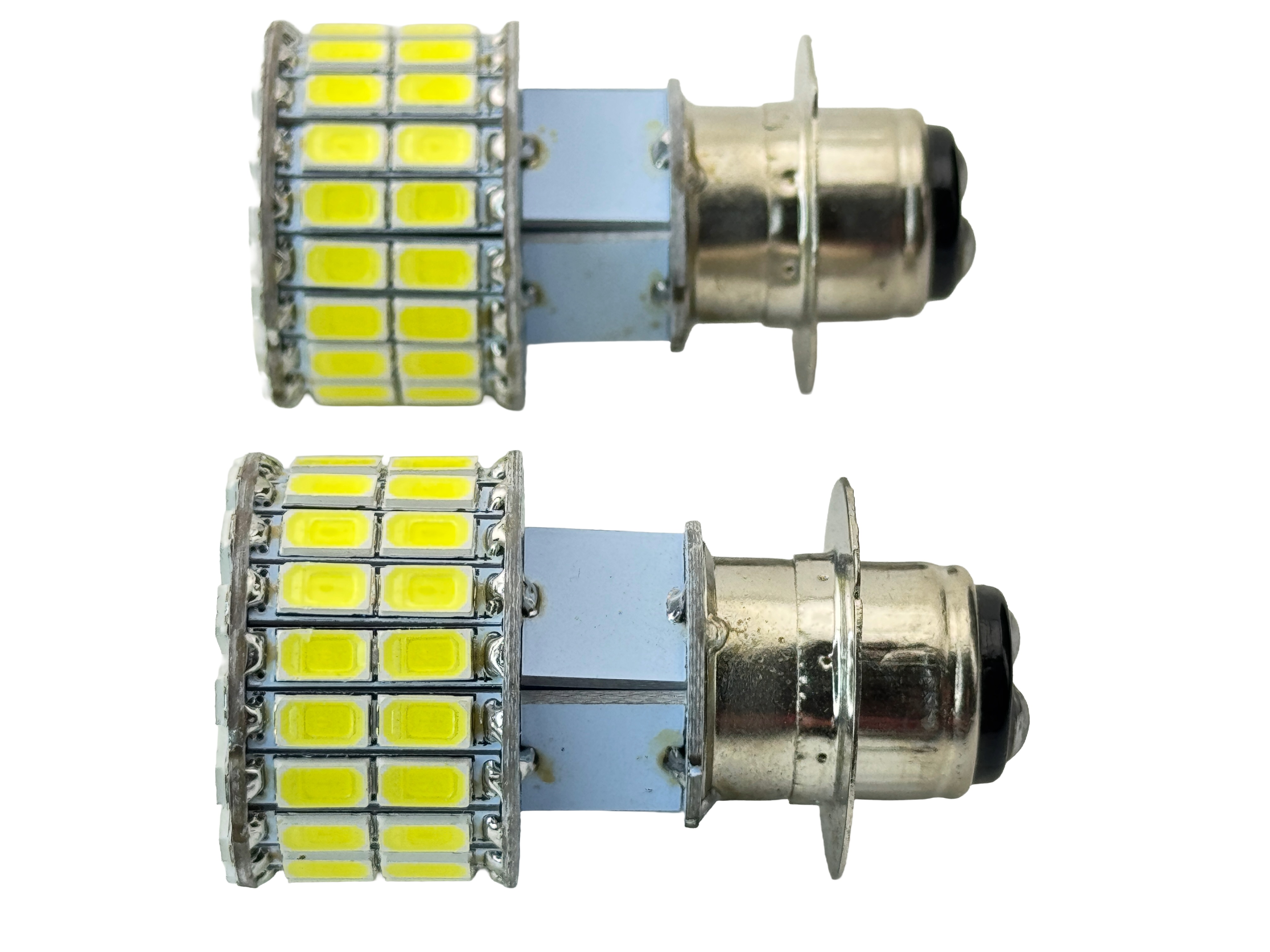 Rebaydo 2pcs P15D-25-1  LED Headlight Base 12 Volt 60 SMD Dual Beam