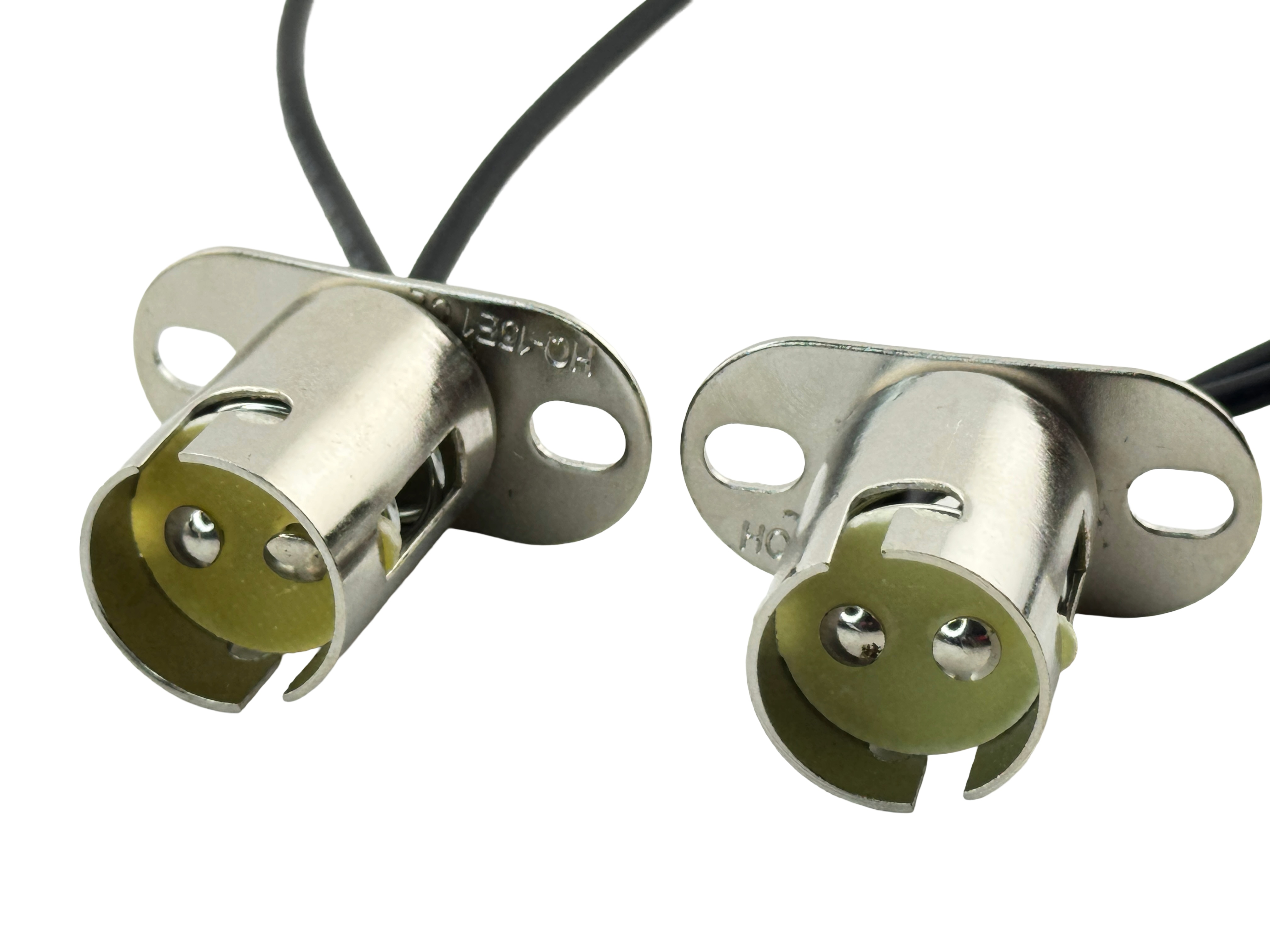 BA15D Socket with wires and surface mount bracket product code 98976