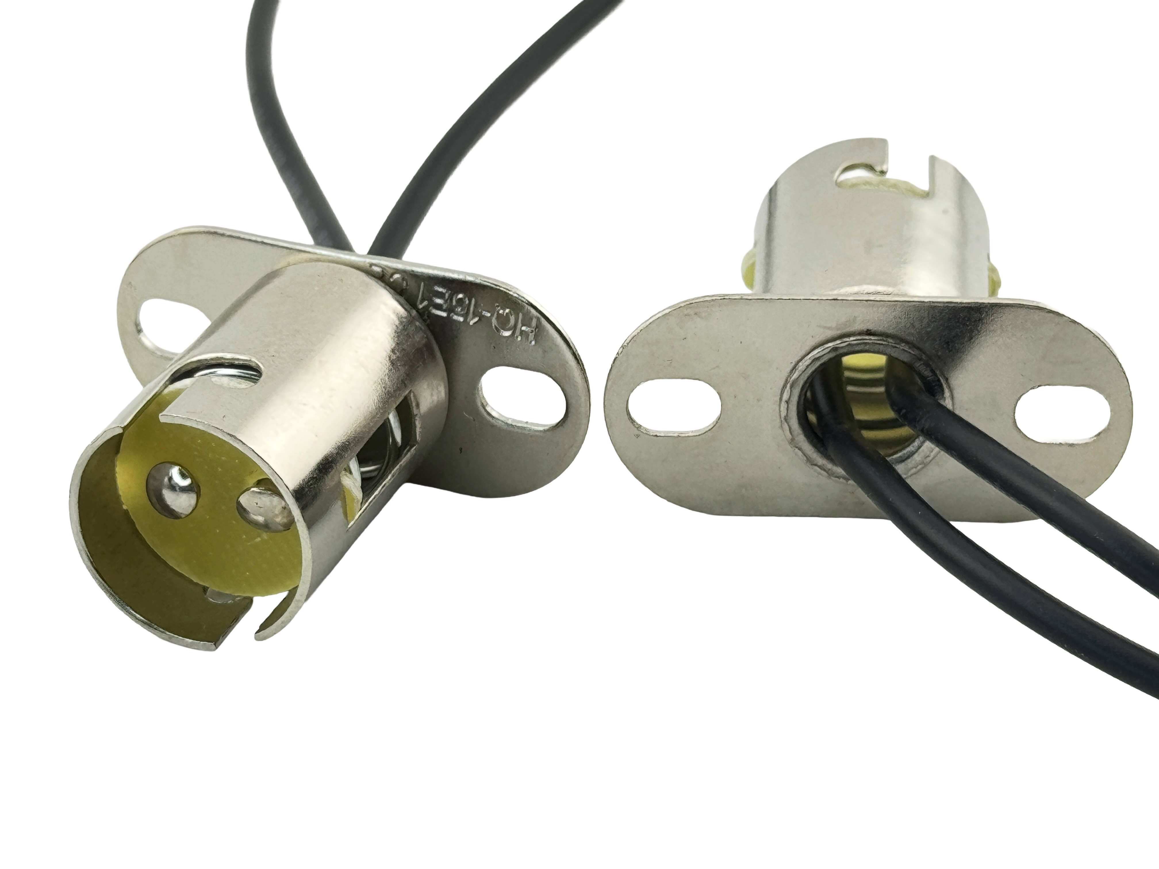 BA15D Socket with wires and surface mount bracket product code 98976