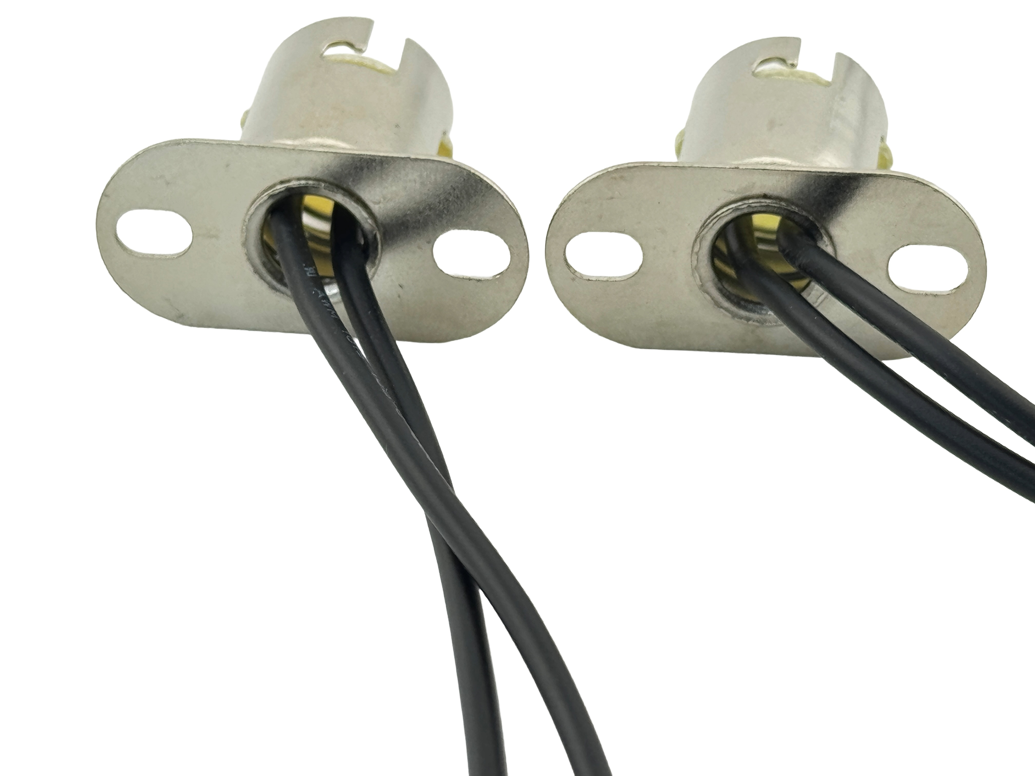 BA15D Socket with wires and surface mount bracket product code 98976