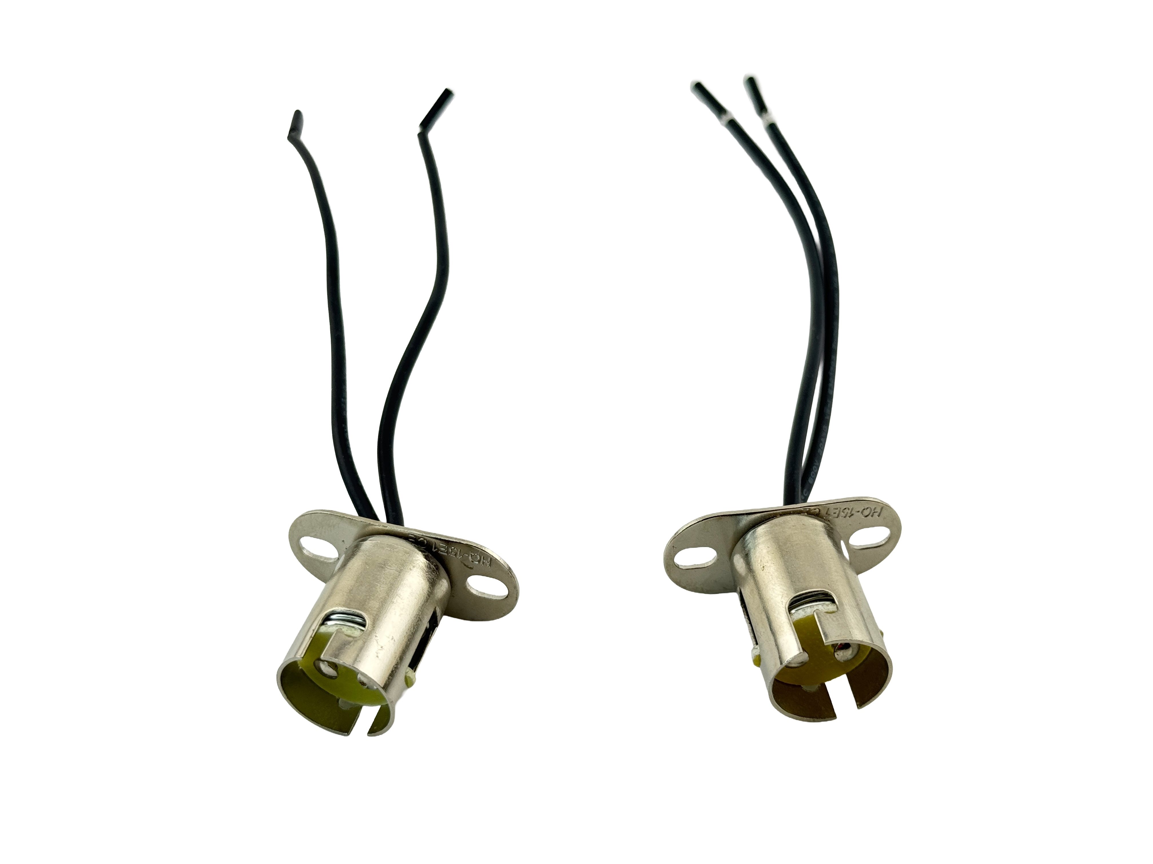 BA15D Socket with wires and surface mount bracket product code 98976