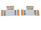 Rebaydo 2pcs Connector 12 mm 5 Conductor 3 Way Solder Less PCB