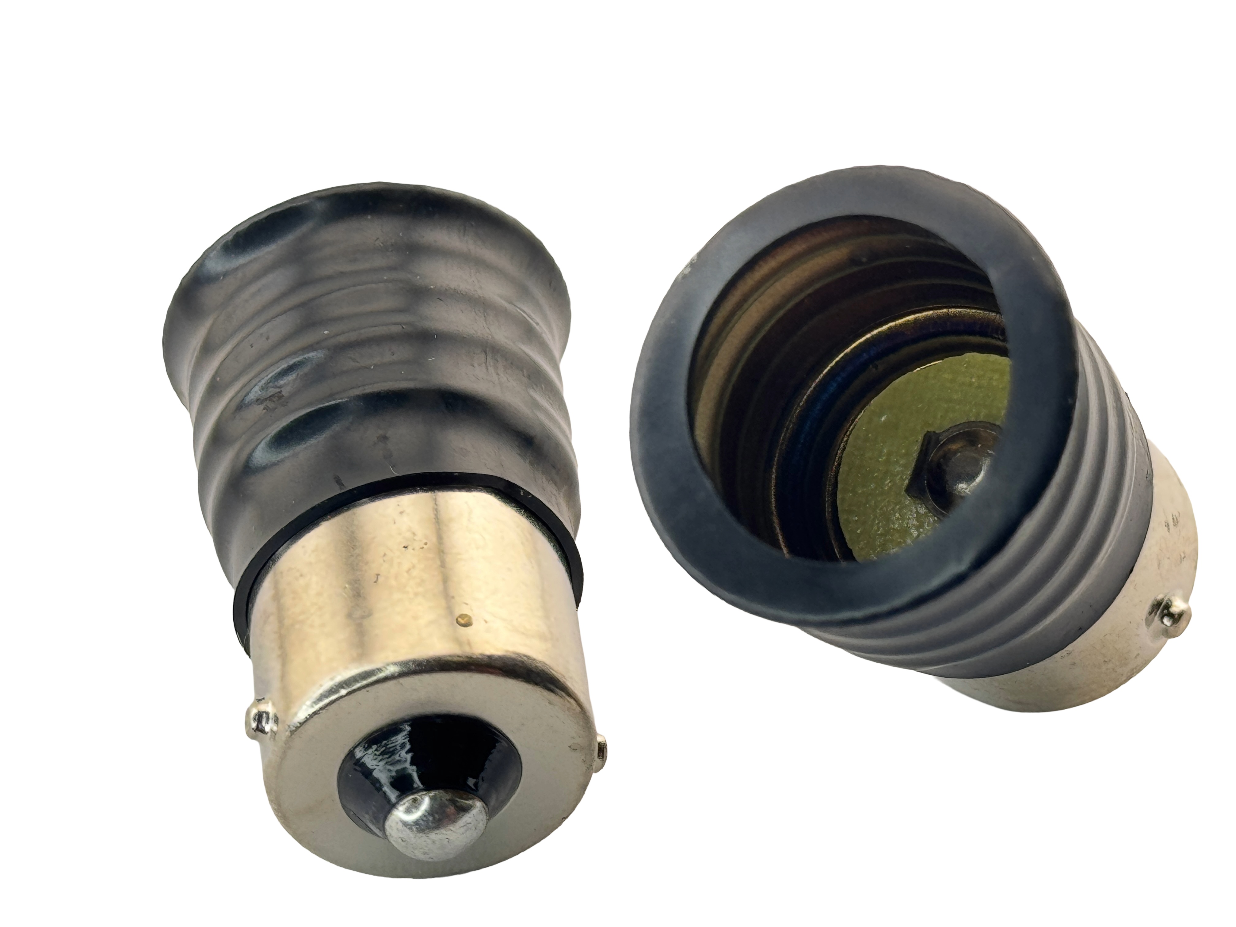 Rebaydo 2pcs BA15S male To E17 female Screw Converter