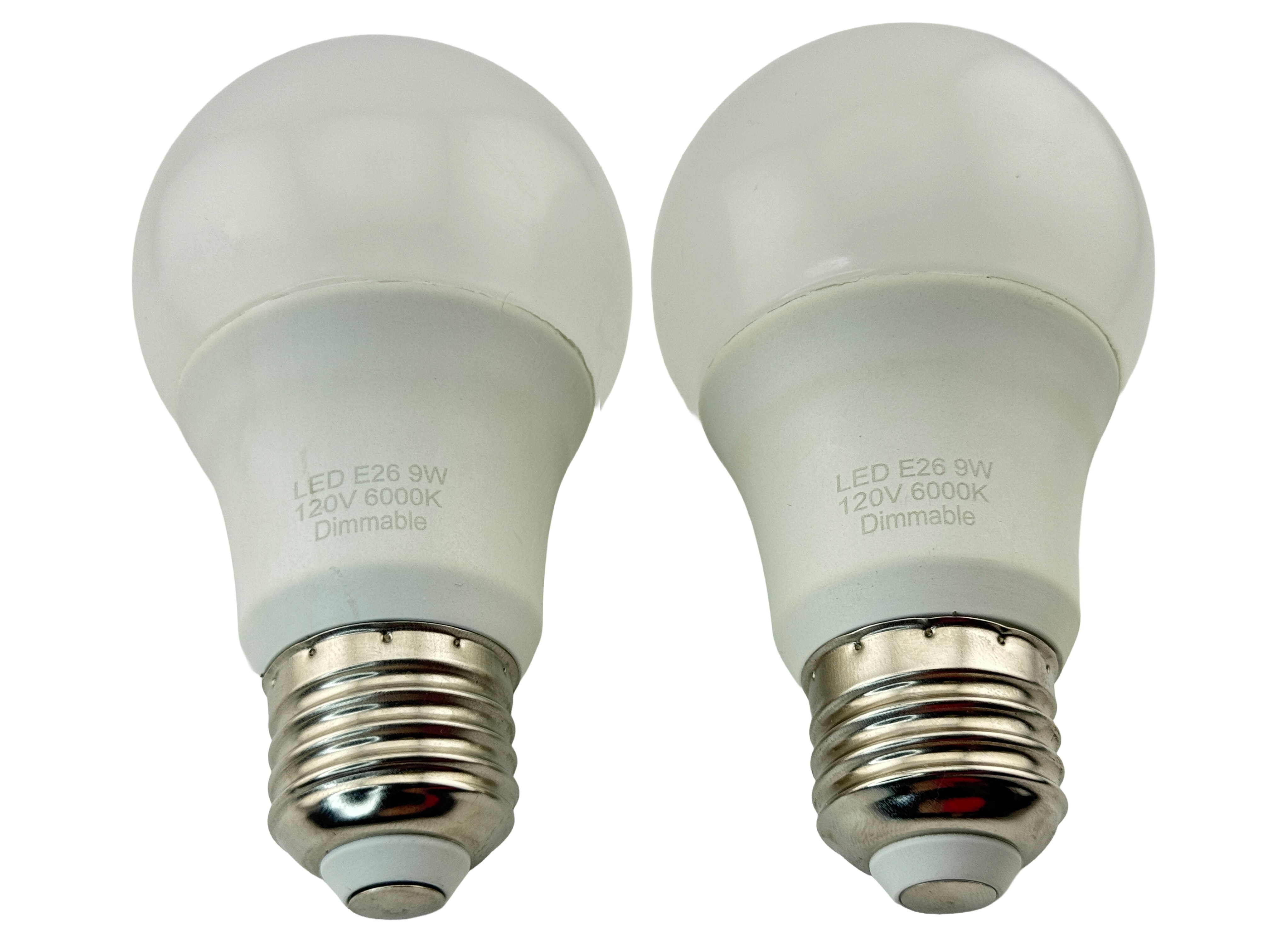 Rebaydo 2pcs A60 LED 9 Watt Dim-able 120 Volt E26/E27 Base