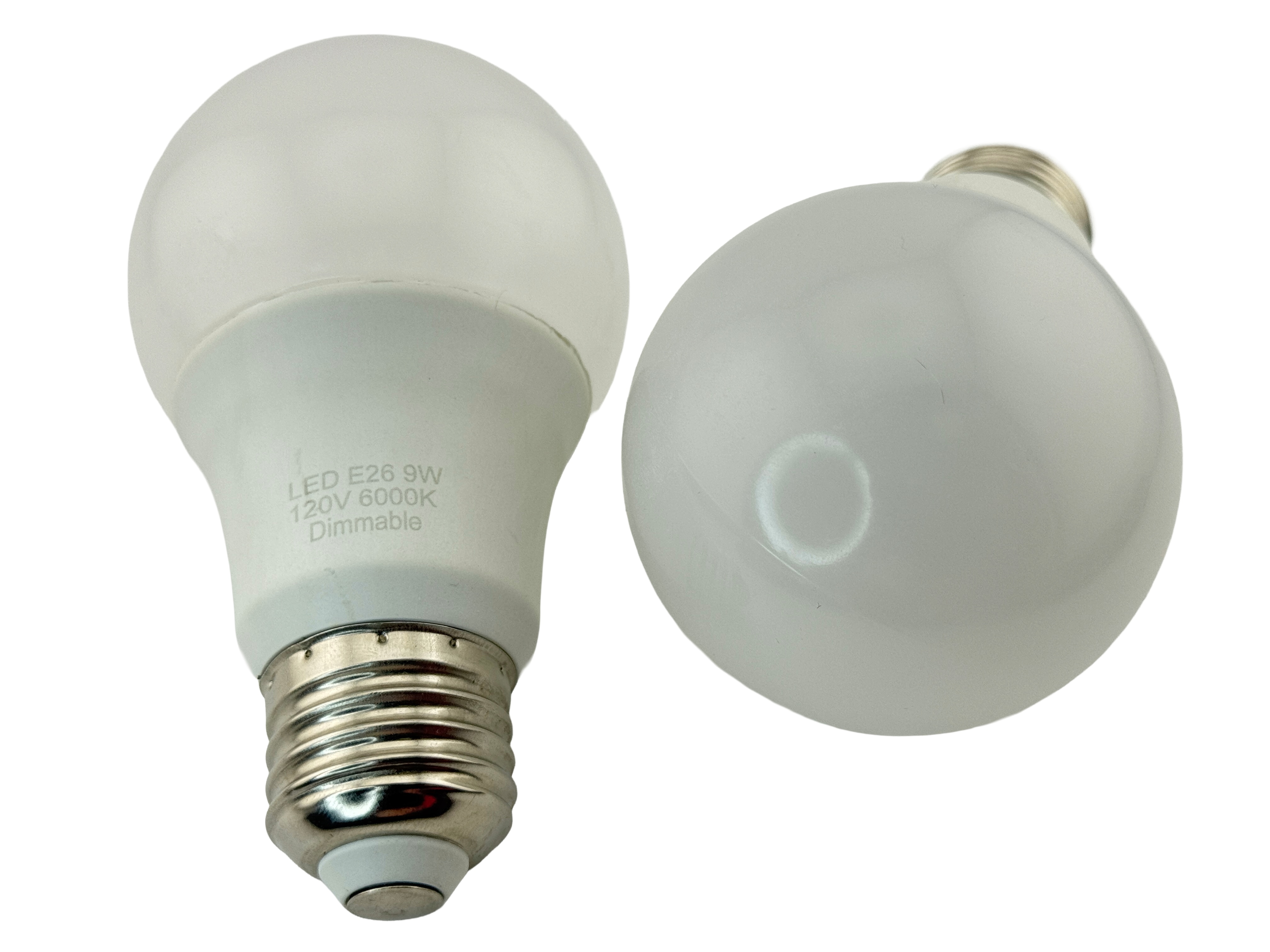 Rebaydo 2pcs A60 LED 9 Watt Dim-able 120 Volt E26/E27 Base