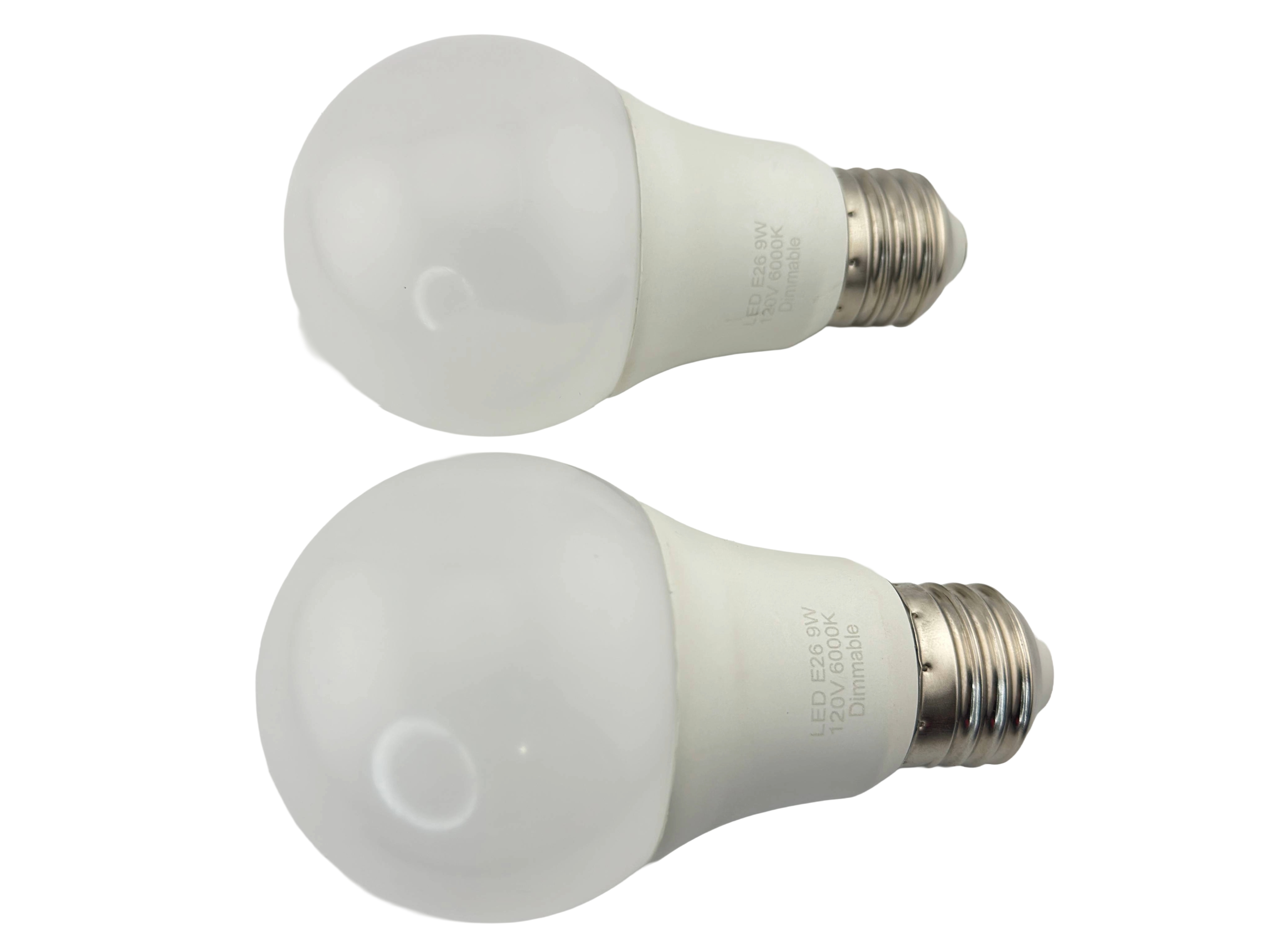 Rebaydo 2pcs A60 LED 9 Watt Dim-able 120 Volt E26/E27 Base