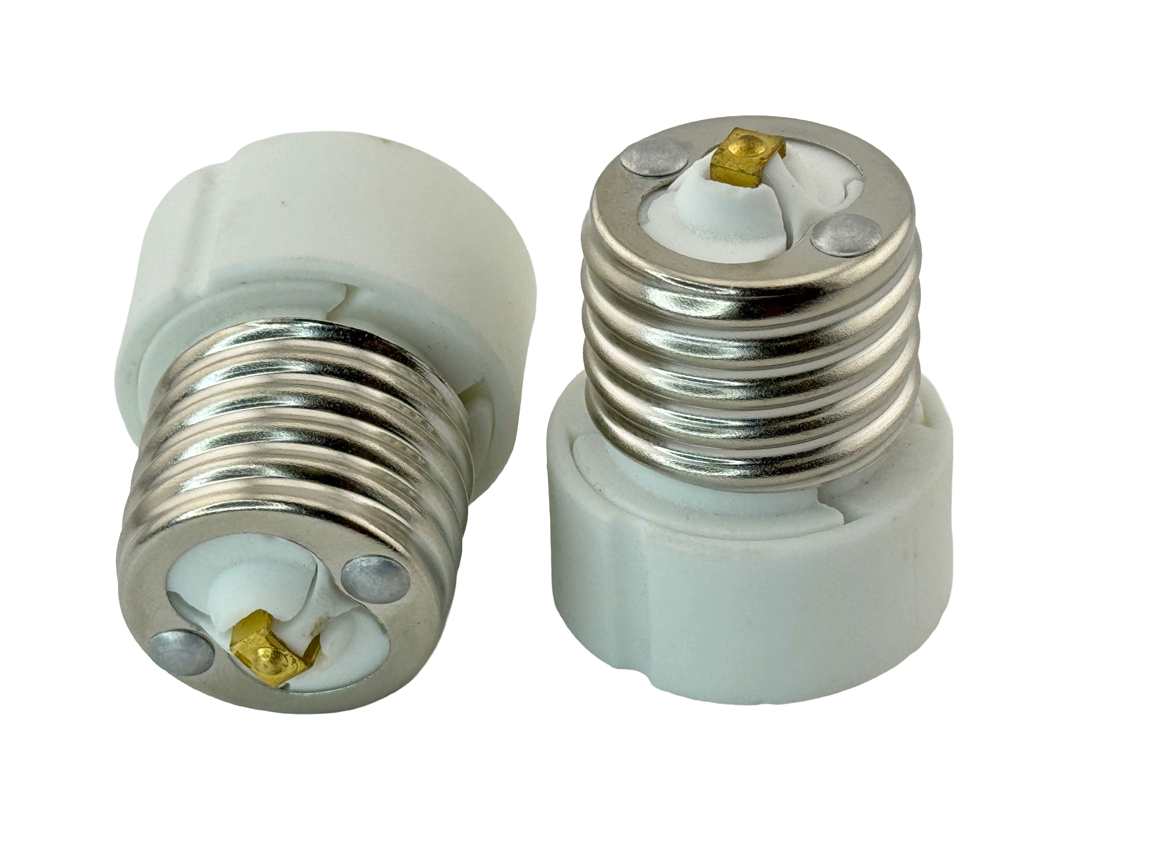 Rebaydo 2pcs E26/E27 Male to GU10 Female Ceramic Adapter Converter