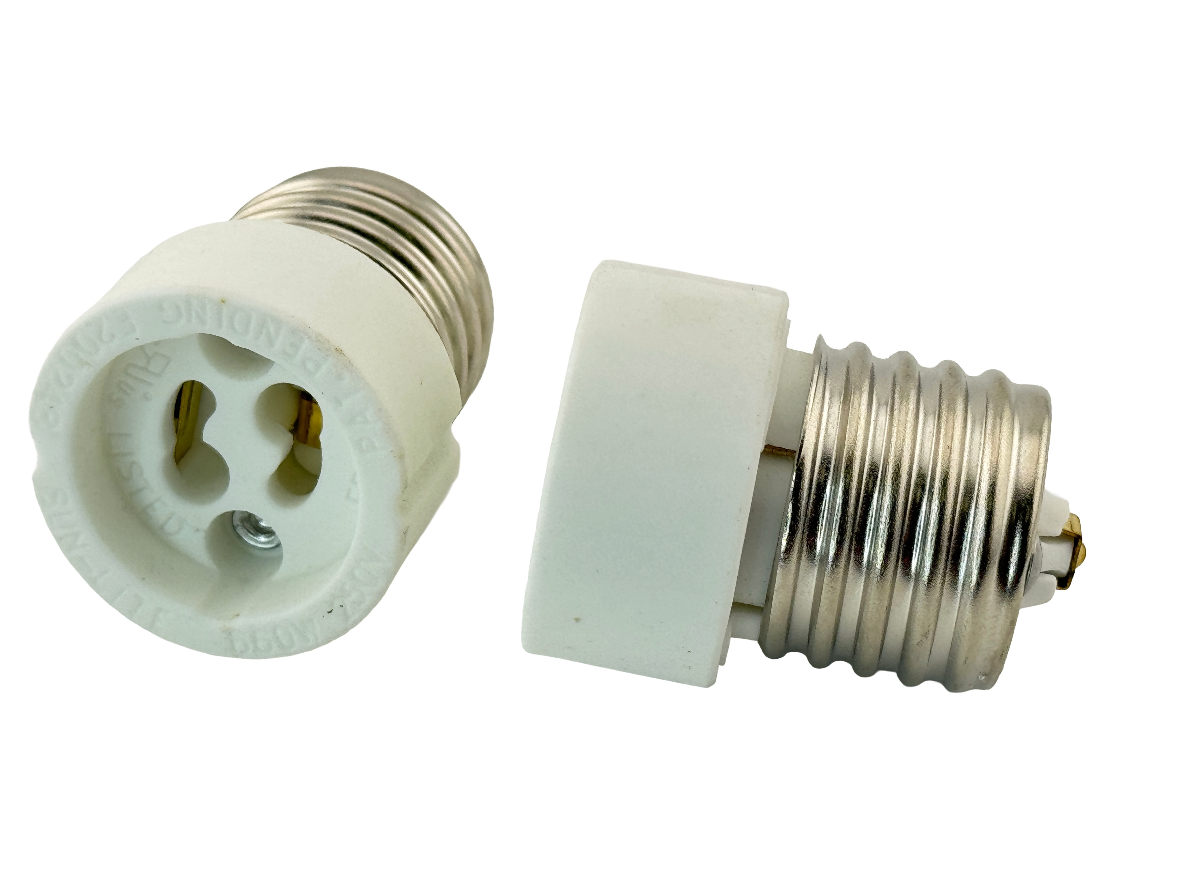 Rebaydo 2pcs E26/E27 Male to GU10 Female Ceramic Adapter Converter