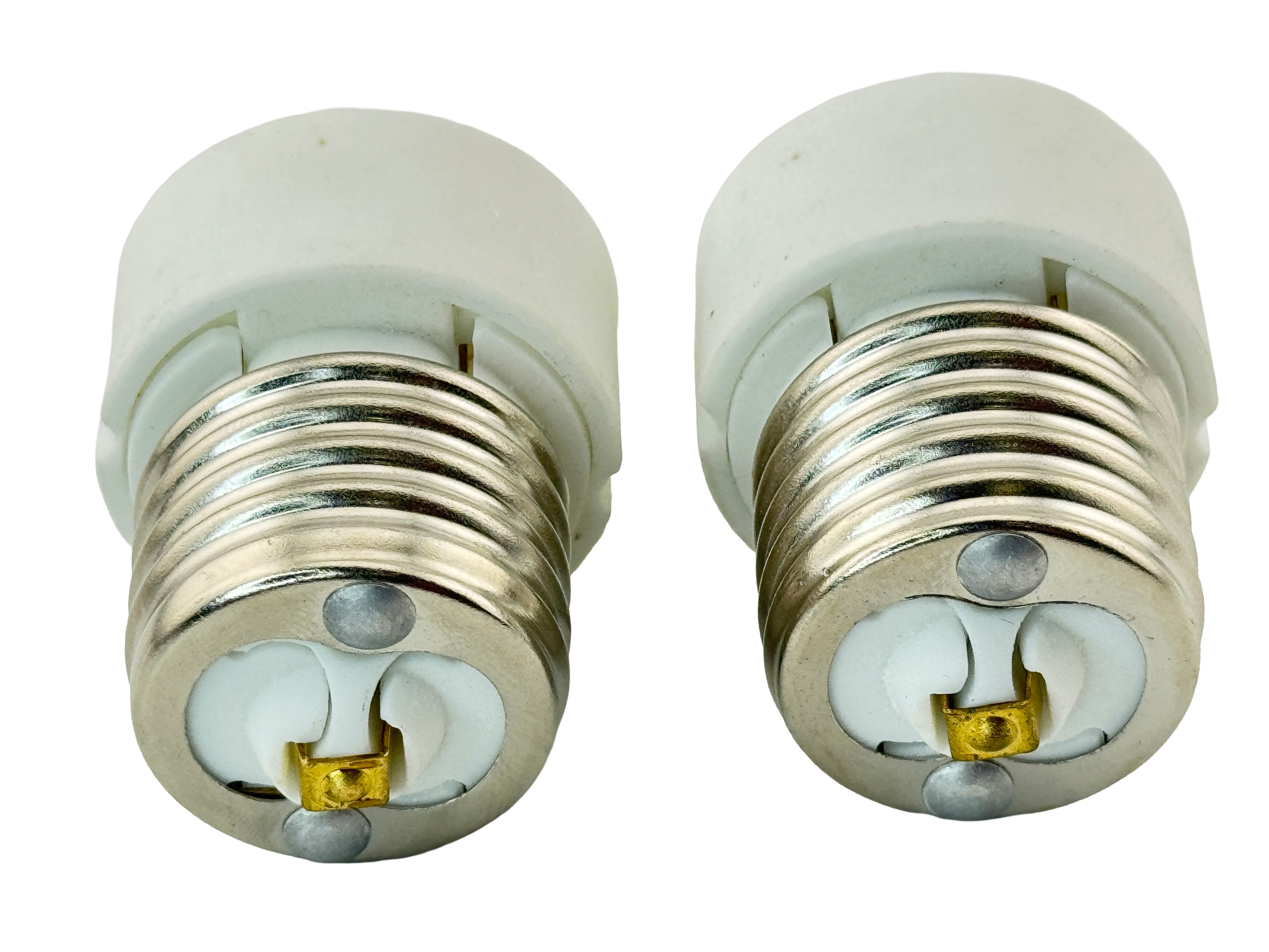 Rebaydo 2pcs E26/E27 Male to GU10 Female Ceramic Adapter Converter