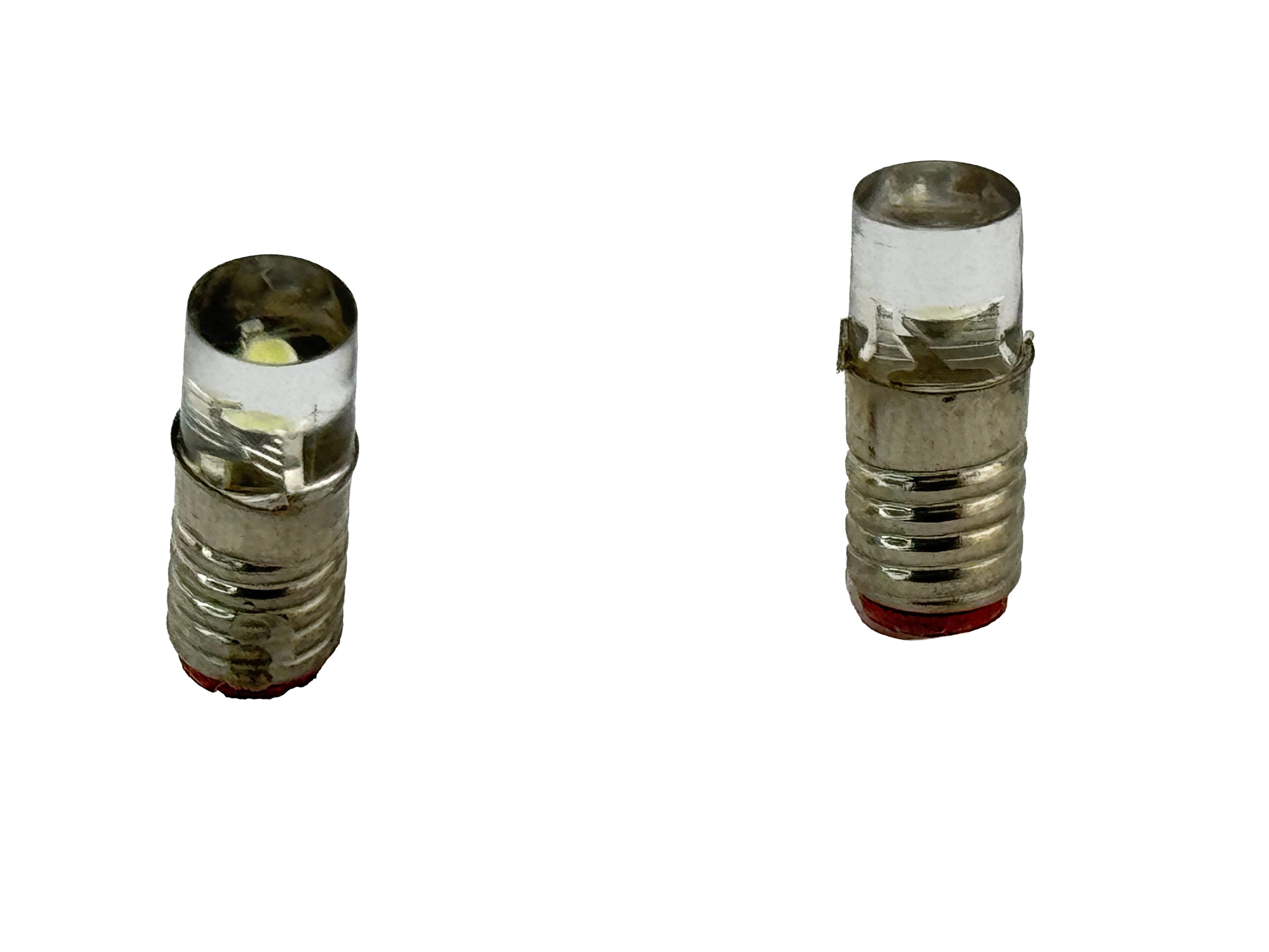 Rebaydo 2pcs E5 Midget Screw LED Flat Top 6 To 12 Volt DC Dim-able T1 3/4