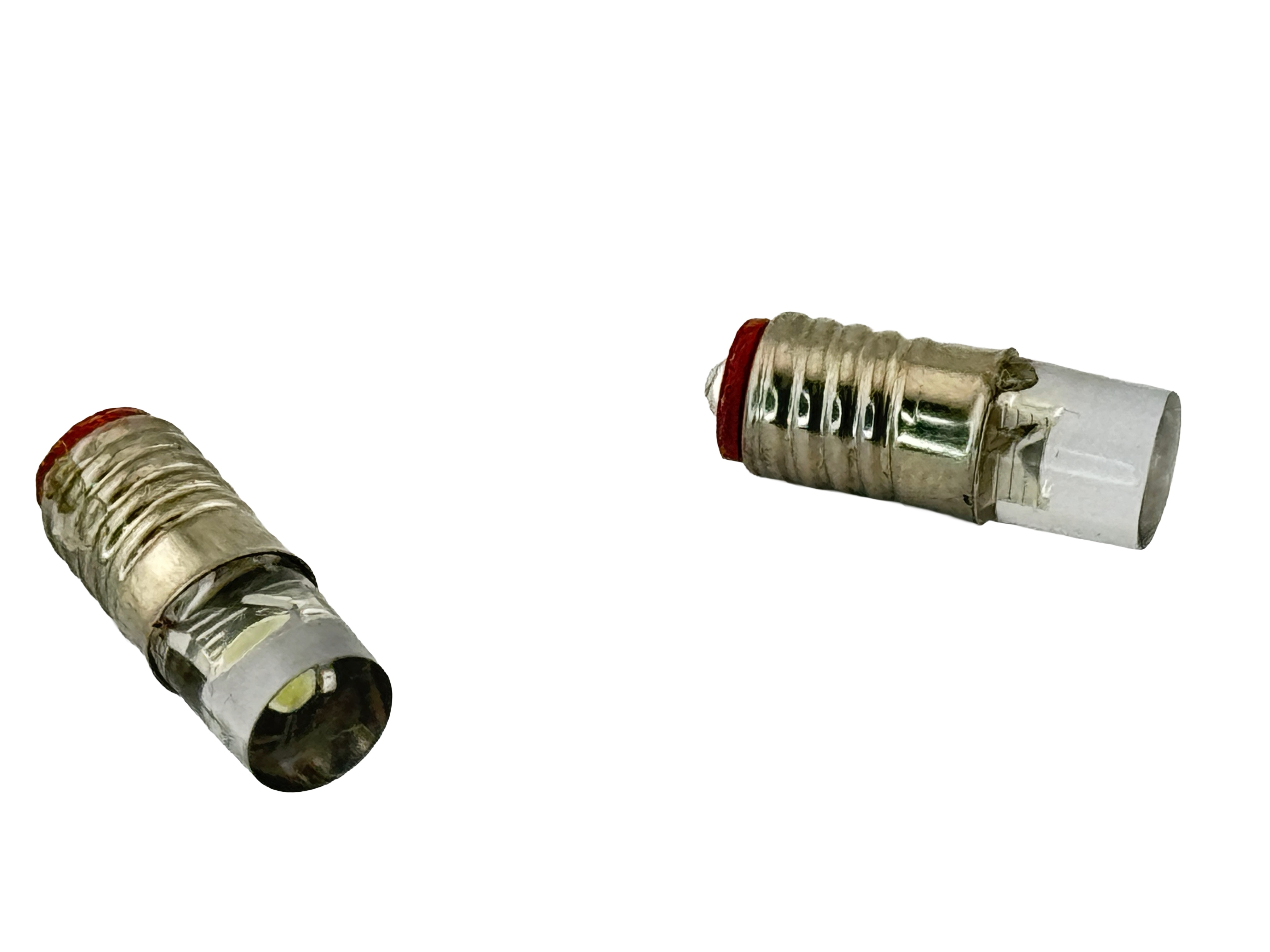 Rebaydo 2pcs E5 Midget Screw LED Flat Top 6 To 12 Volt DC Dim-able T1 3/4