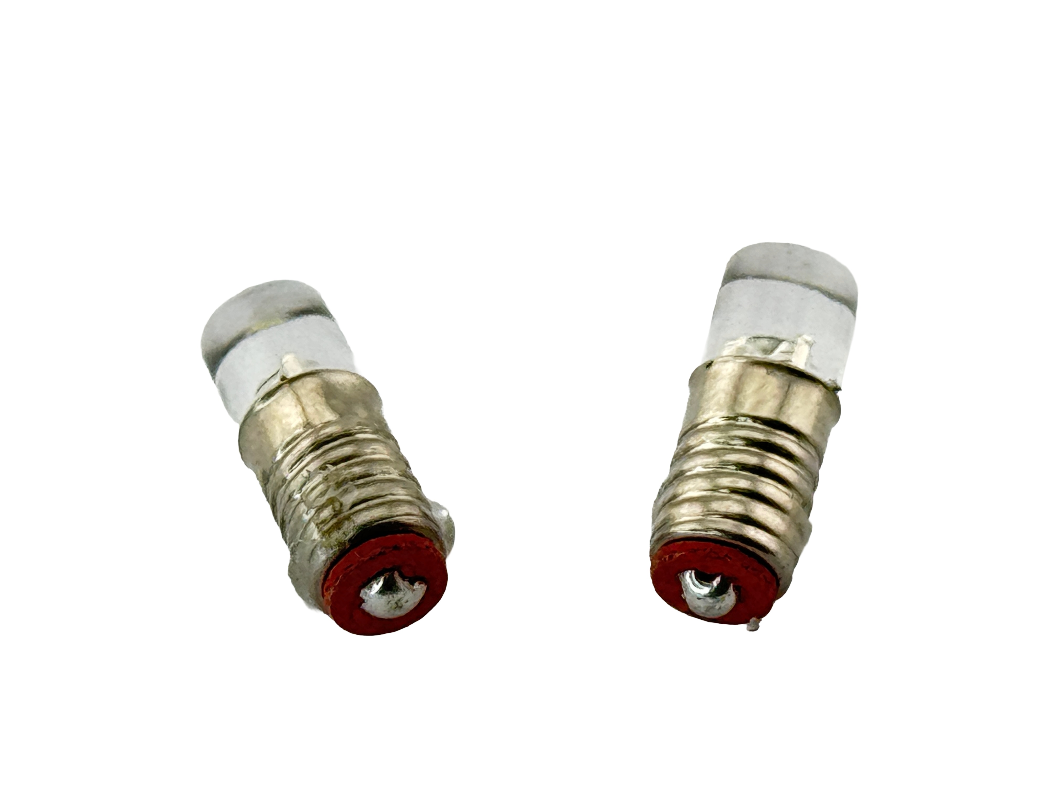 Rebaydo 2pcs E5 Midget Screw LED Flat Top 6 To 12 Volt DC Dim-able T1 3/4
