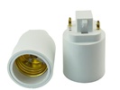 Rebaydo 2pcs GX24 2 Pin to E26/E27 Converter