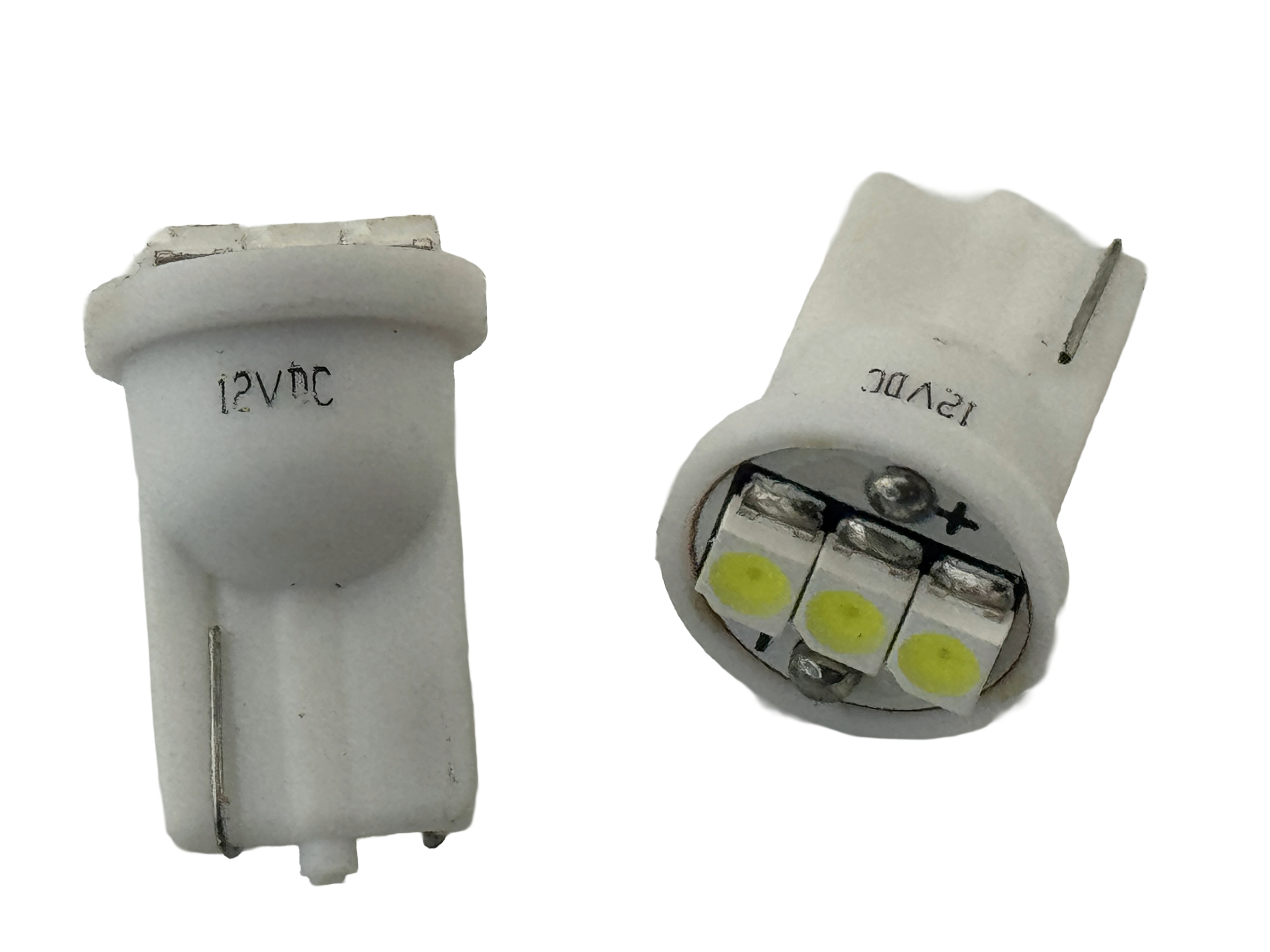 Rebaydo 2pcs 3 SMD 3528 LEDs T10 Wedge 12 VDC