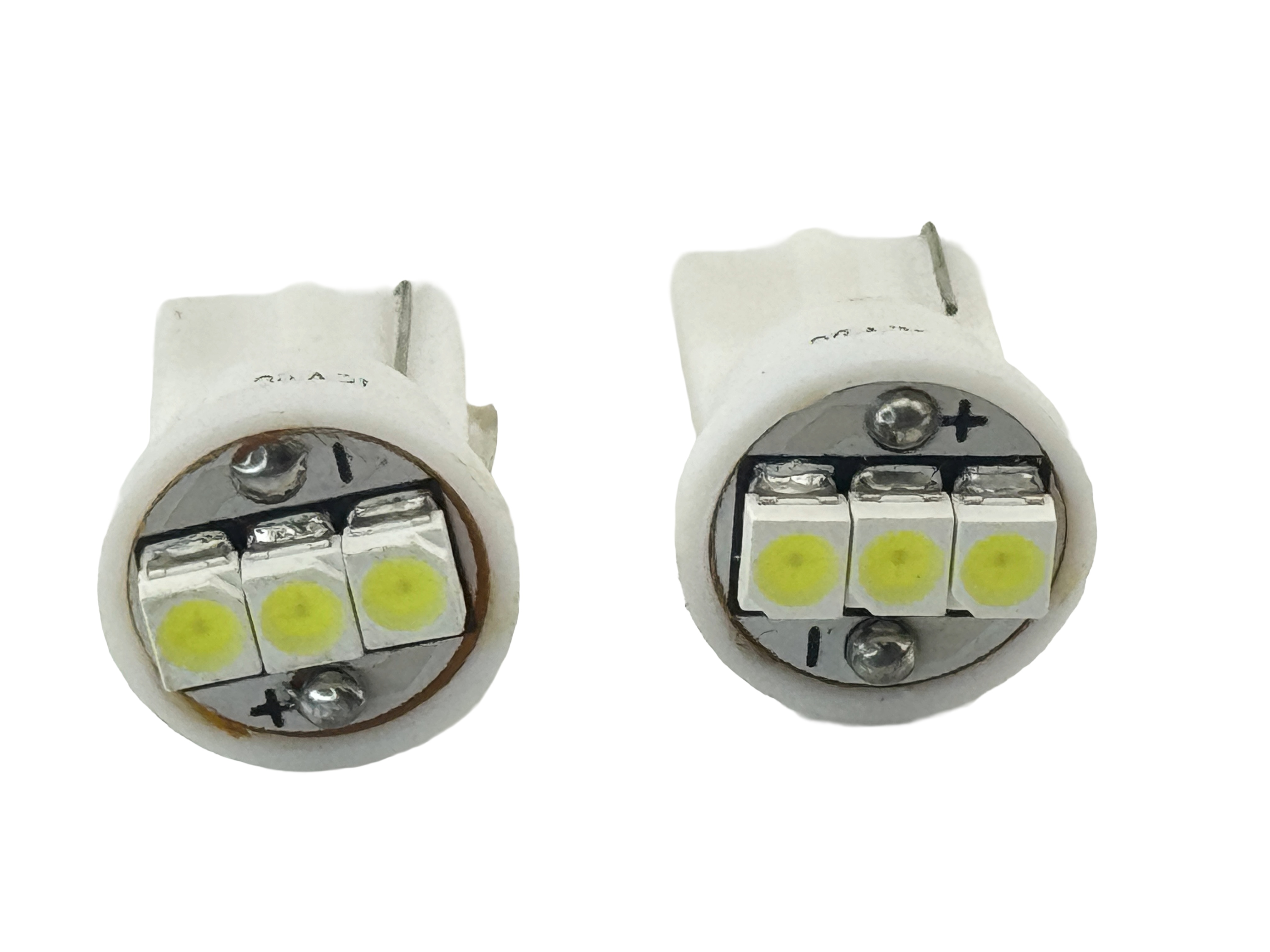 Rebaydo 2pcs 3 SMD 3528 LEDs T10 Wedge 12 VDC