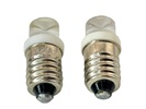 Rebaydo 2pcs E10 Miniature Screw Concave LED Bulb 6 to 12 Volt DC
