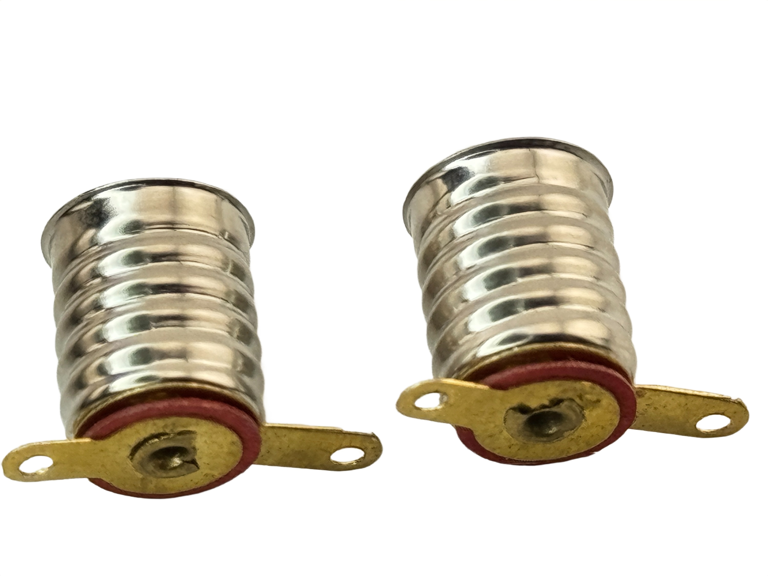 Rebaydo 2pcs E10 Screw Base Socket with Solderable Tabs 