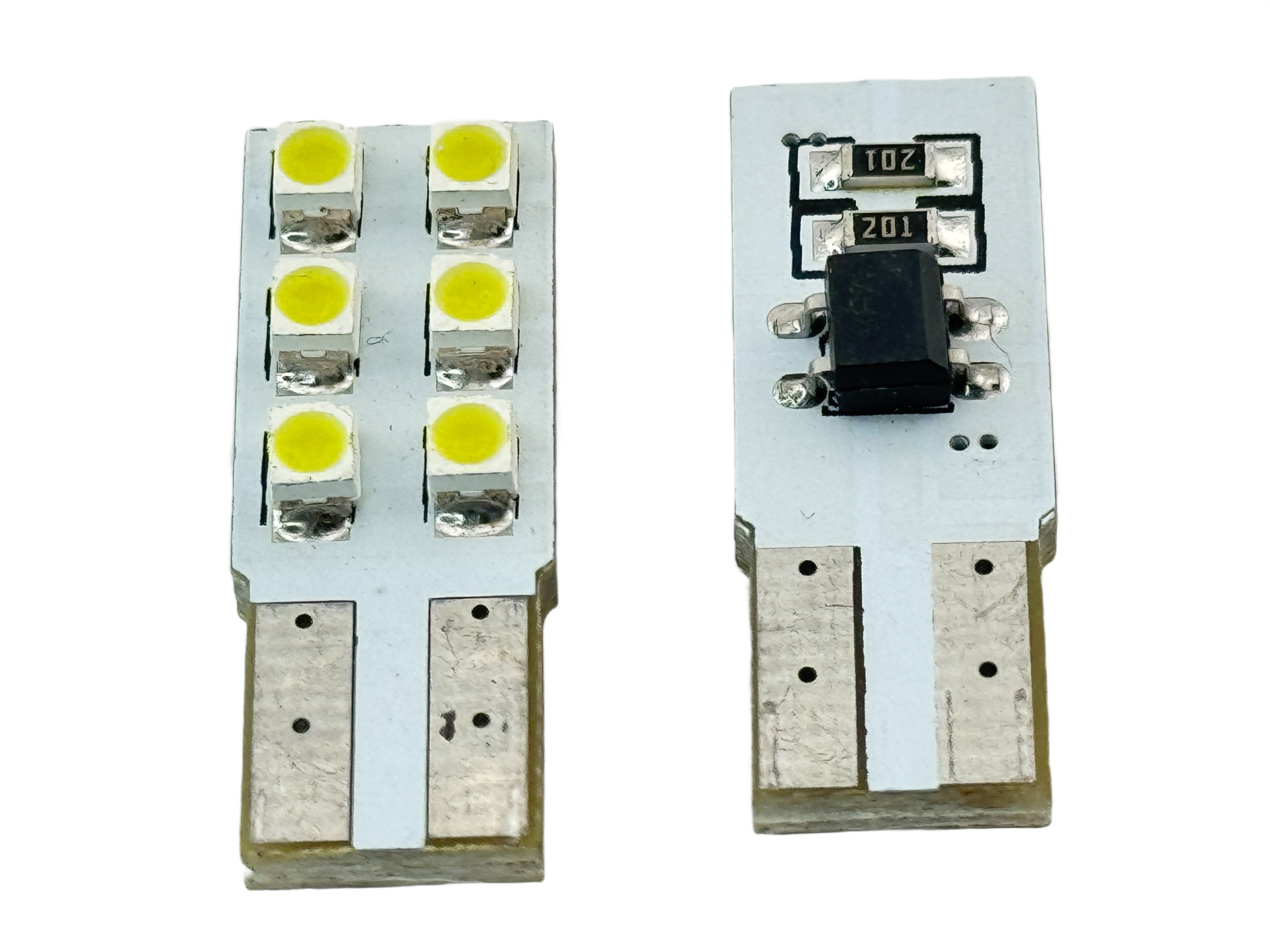 Rebaydo 2pcs T10 Wedge Ultra Bright 6 SMD 12V DC/AC
