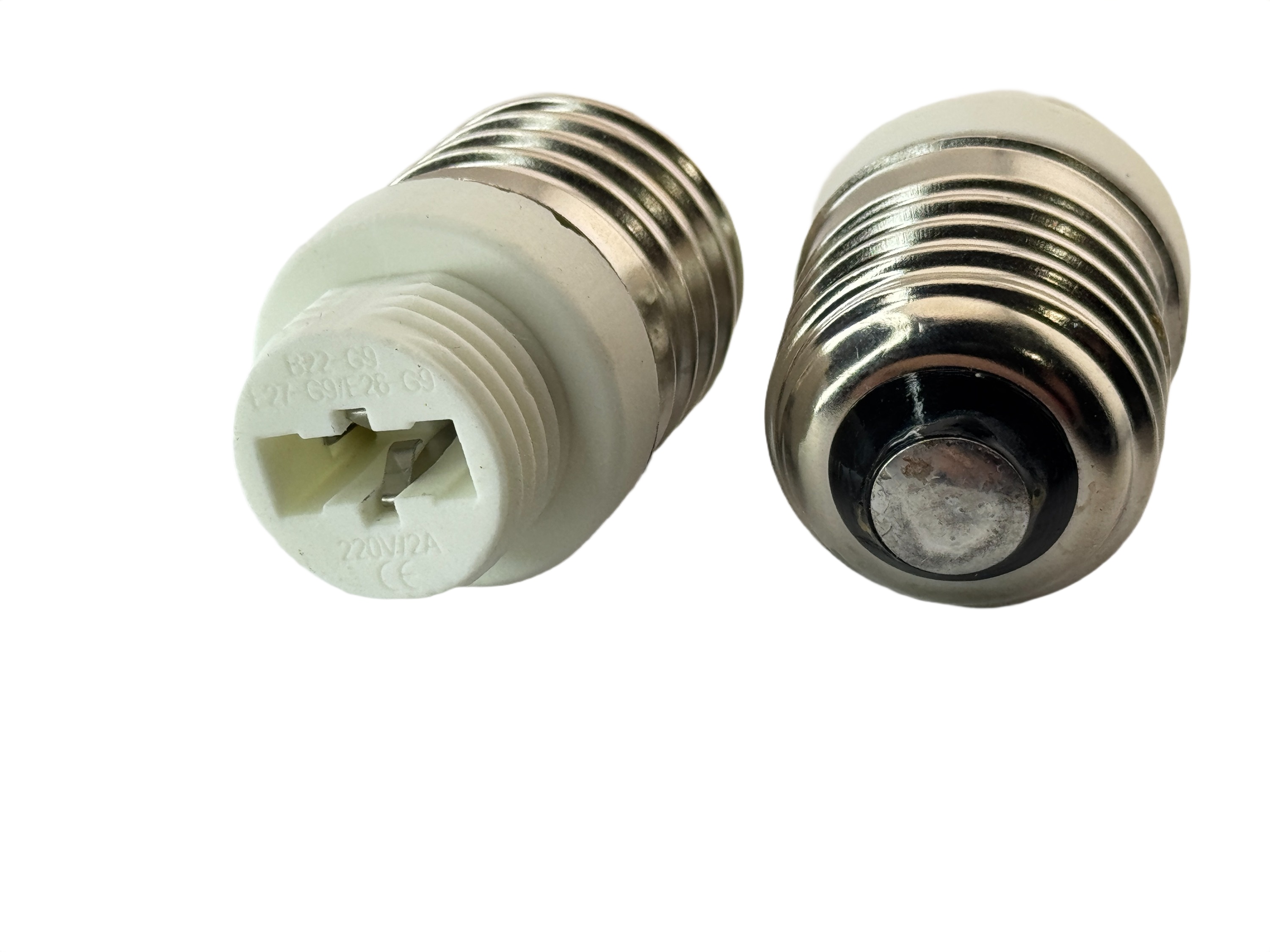 Rebaydo 2pcs E26/E27 Male Screw Base to G9 Female Base Converter Adapter