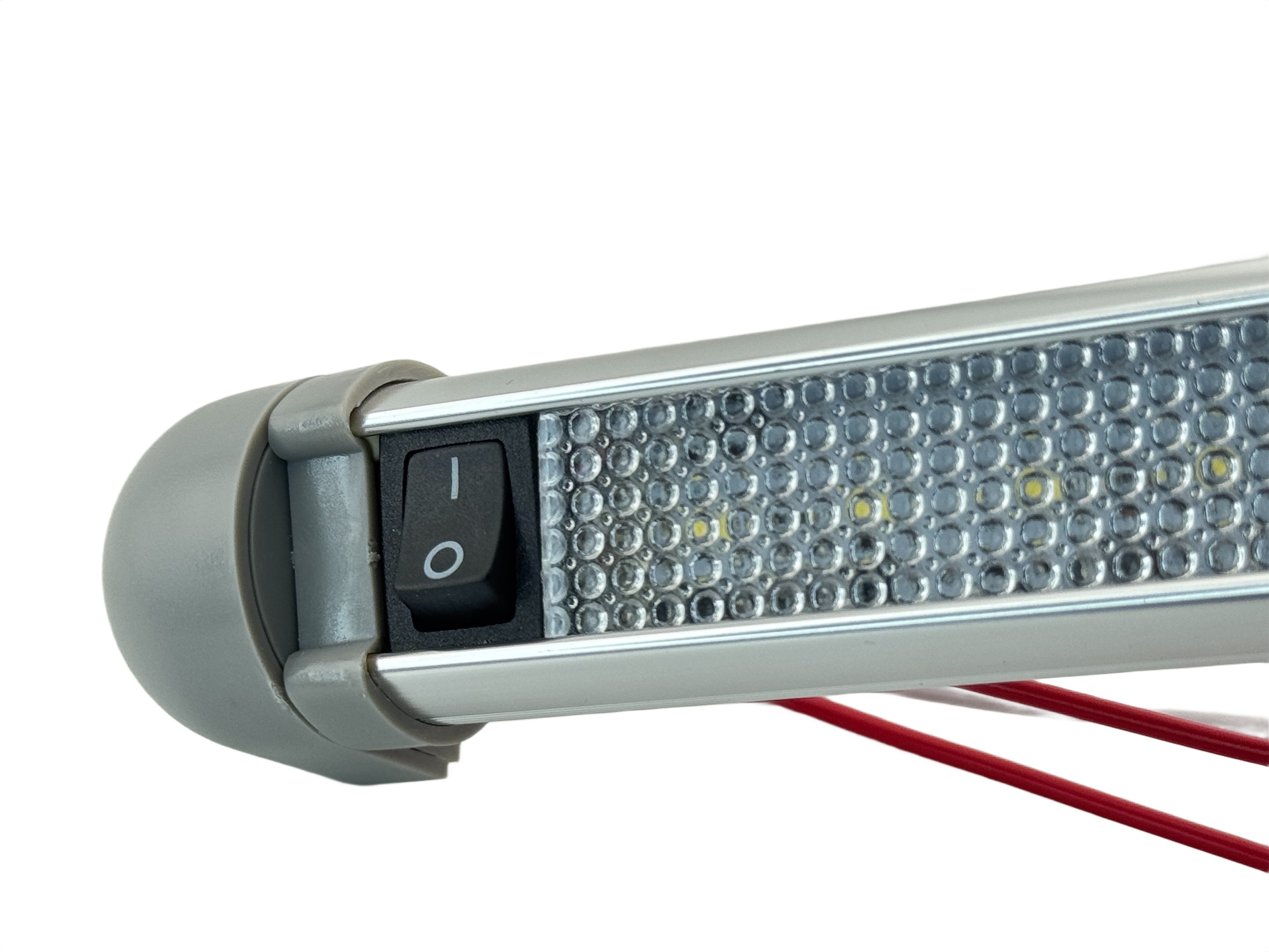 Rebaydo 10 LED Rail Light Bar 12V DC Surface Mount with On/Off Switch
