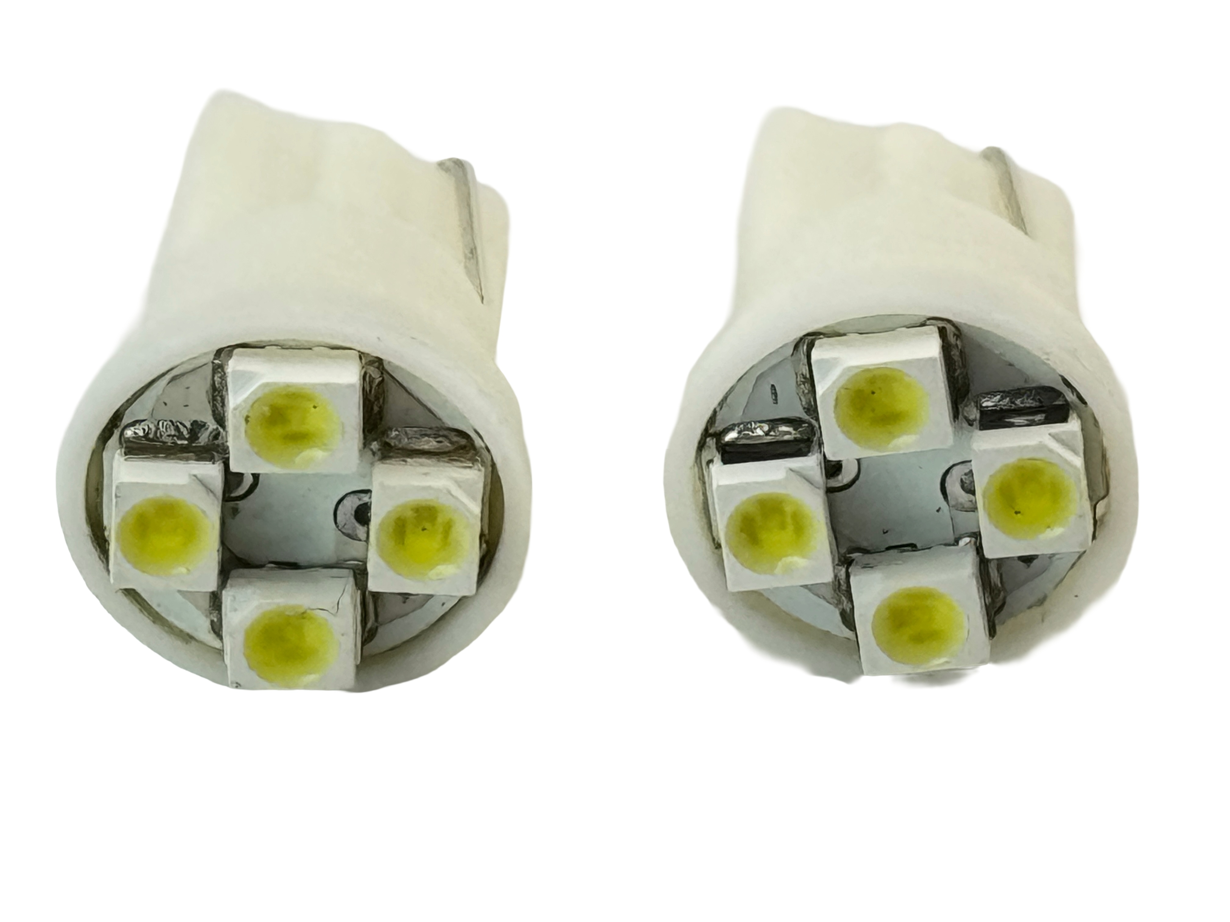 Rebaydo 2pcs 4 SMD 1210  L.E.D.s Forward Firing T10 Wedge LED Light 12VDC