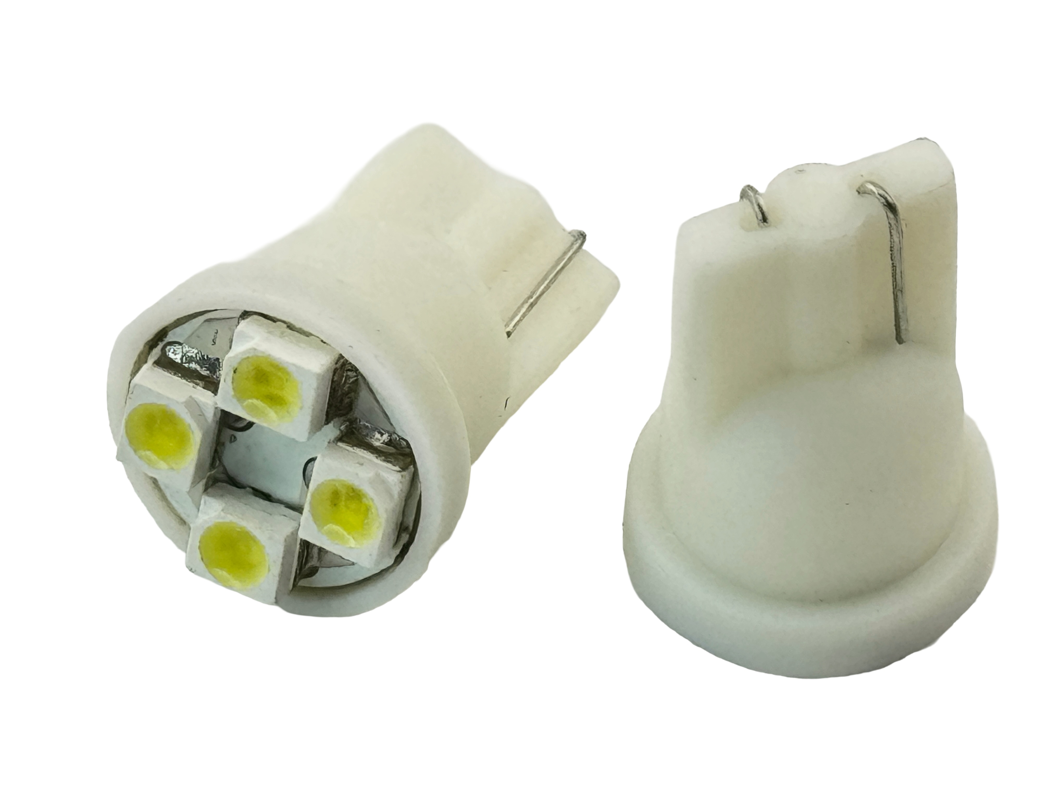 Rebaydo 2pcs 4 SMD 1210  L.E.D.s Forward Firing T10 Wedge LED Light 12VDC