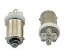 1889 Miniature LED Bulb BA9S Base 4 LED 12V DC T3 1/4