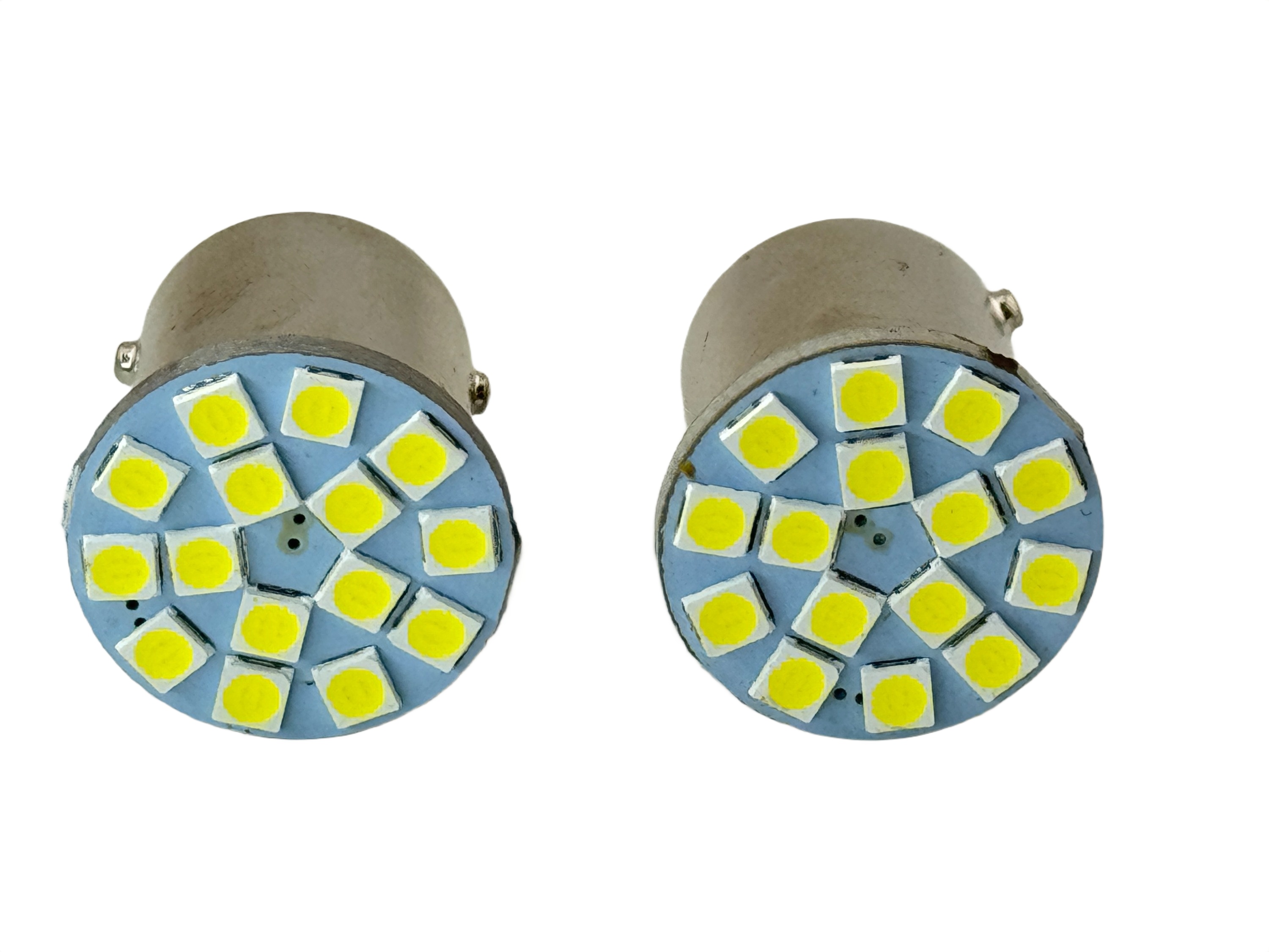Rebaydo 2pcs BA15S LED Miniature Bulb 8 Volt 15 SMD 3030