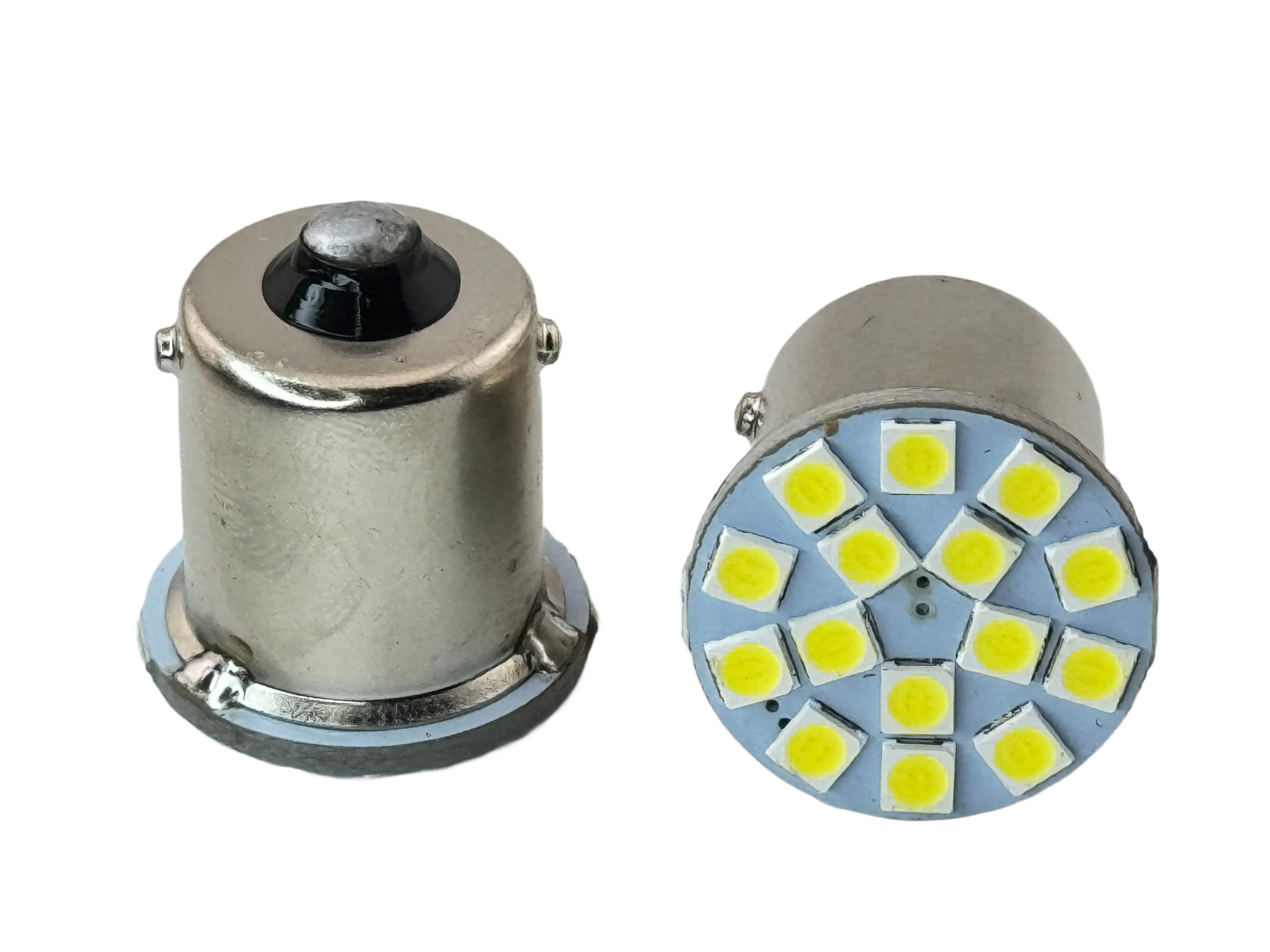 Rebaydo 2pcs BA15S LED Miniature Bulb 8 Volt 15 SMD 3030