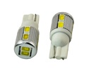 Rebaydo 2pcs T10 Wedge 5 Watt 10 5630 SMD LED Bulb 12 V.D.C.
