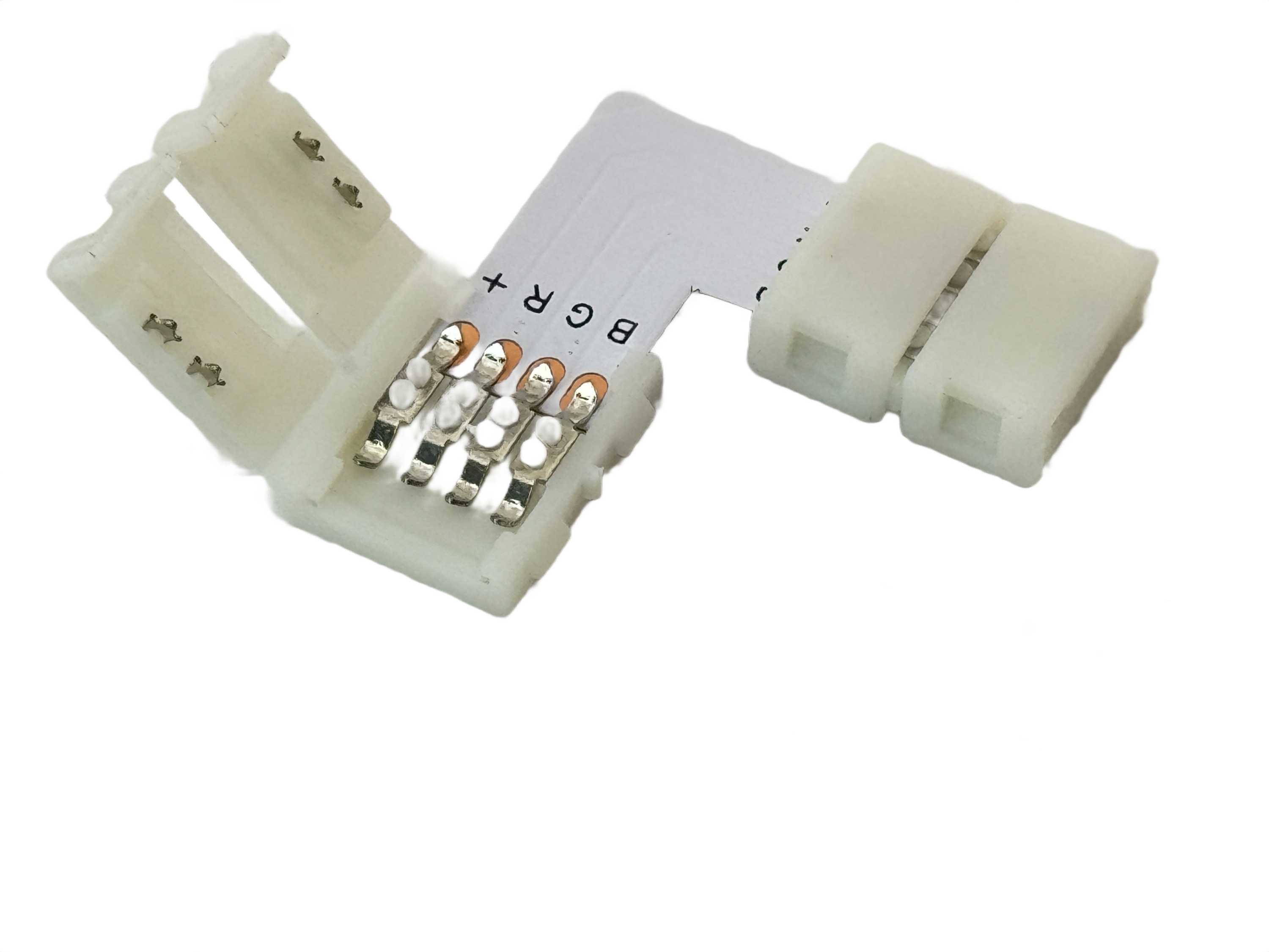 Rebaydo 2pcs 10mm RGB L Shape Solderless Connectors 