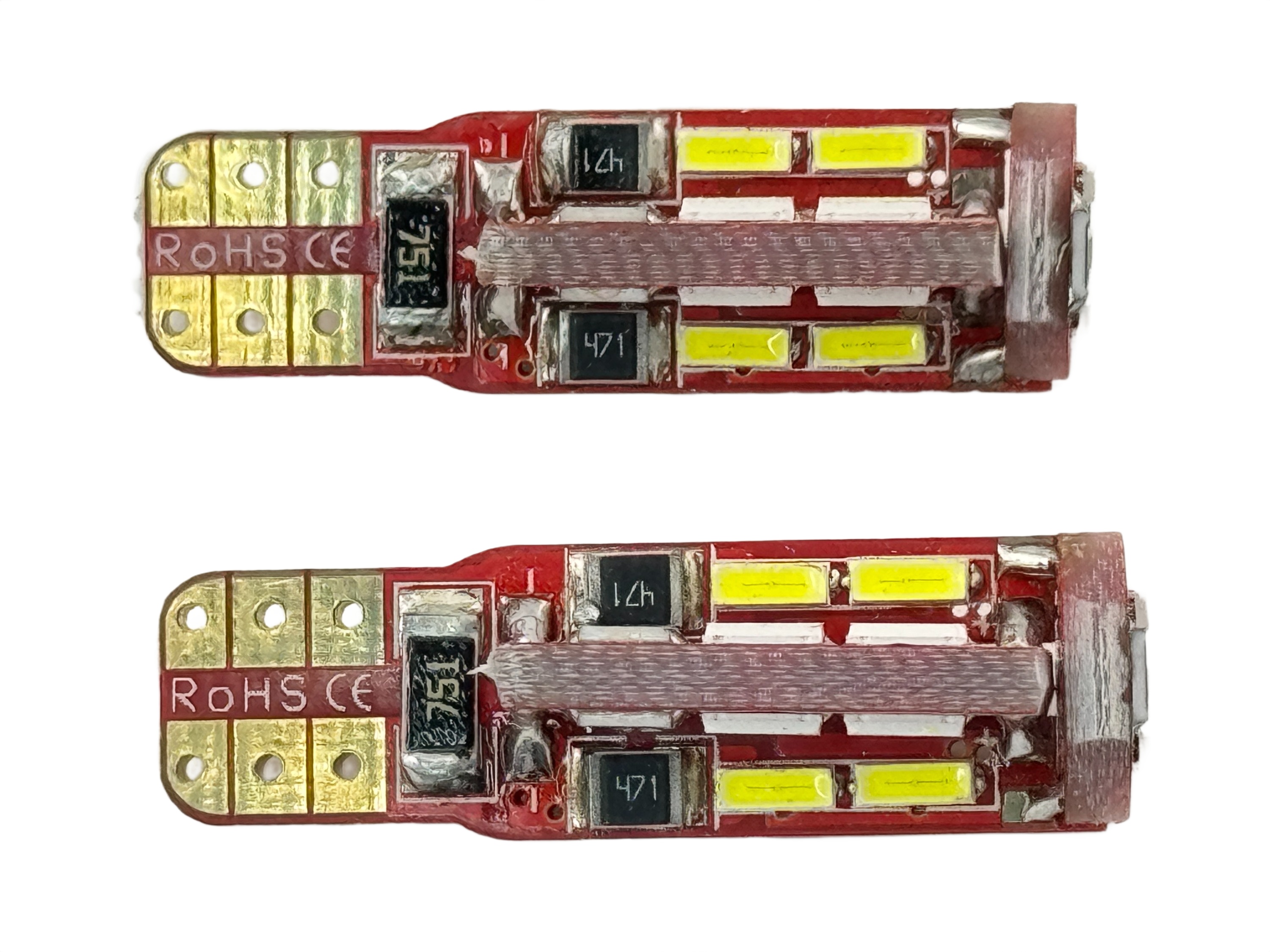 Rebaydo 2pcs T10 CAN Bus 4014 19 LED 360 Viewing 12 VDC T3 1/4 