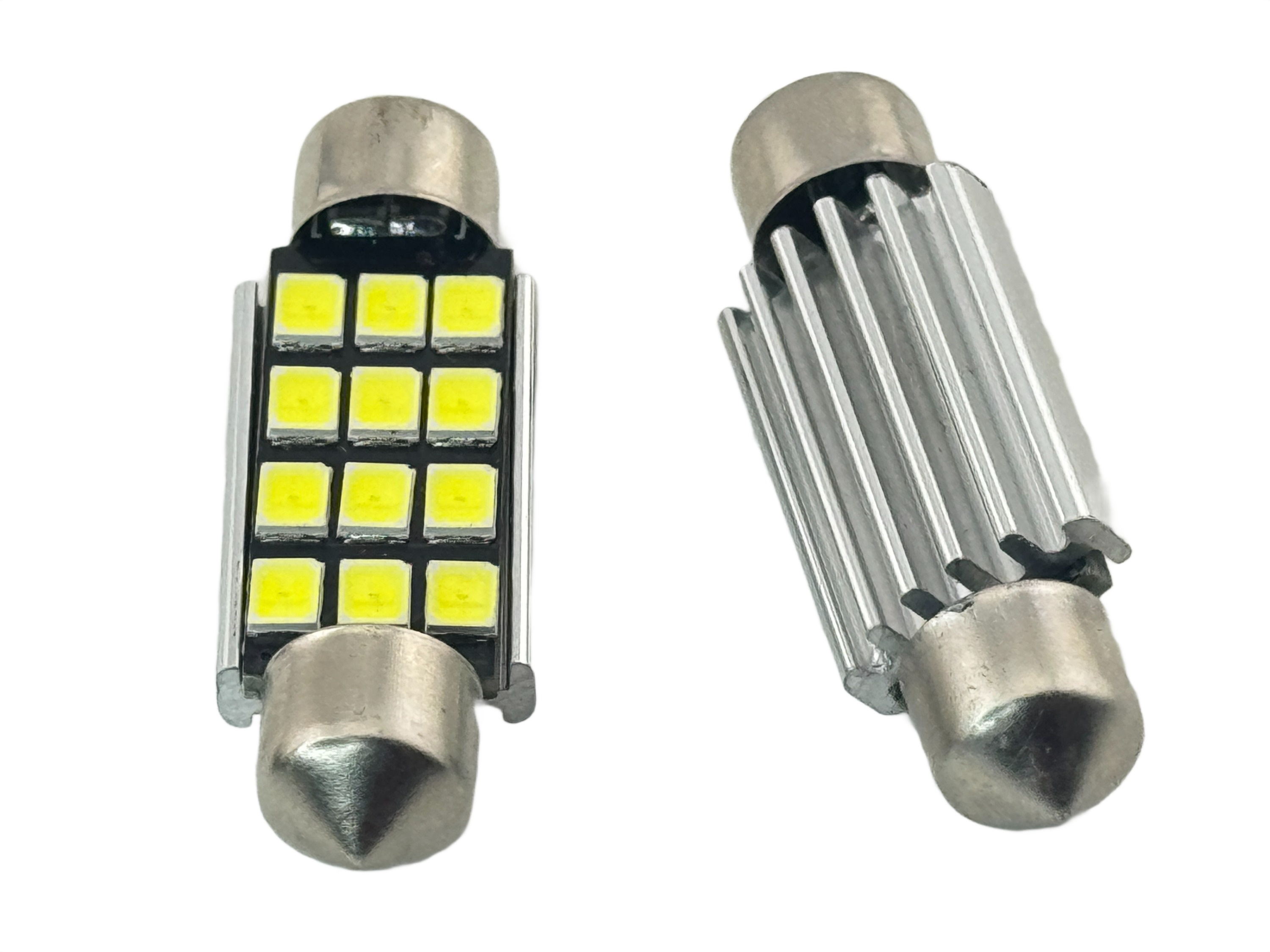 Rebaydo 2pcs Festoon CanBus 12 2835 SMD 39mm 12V AC/DC Heat Sink