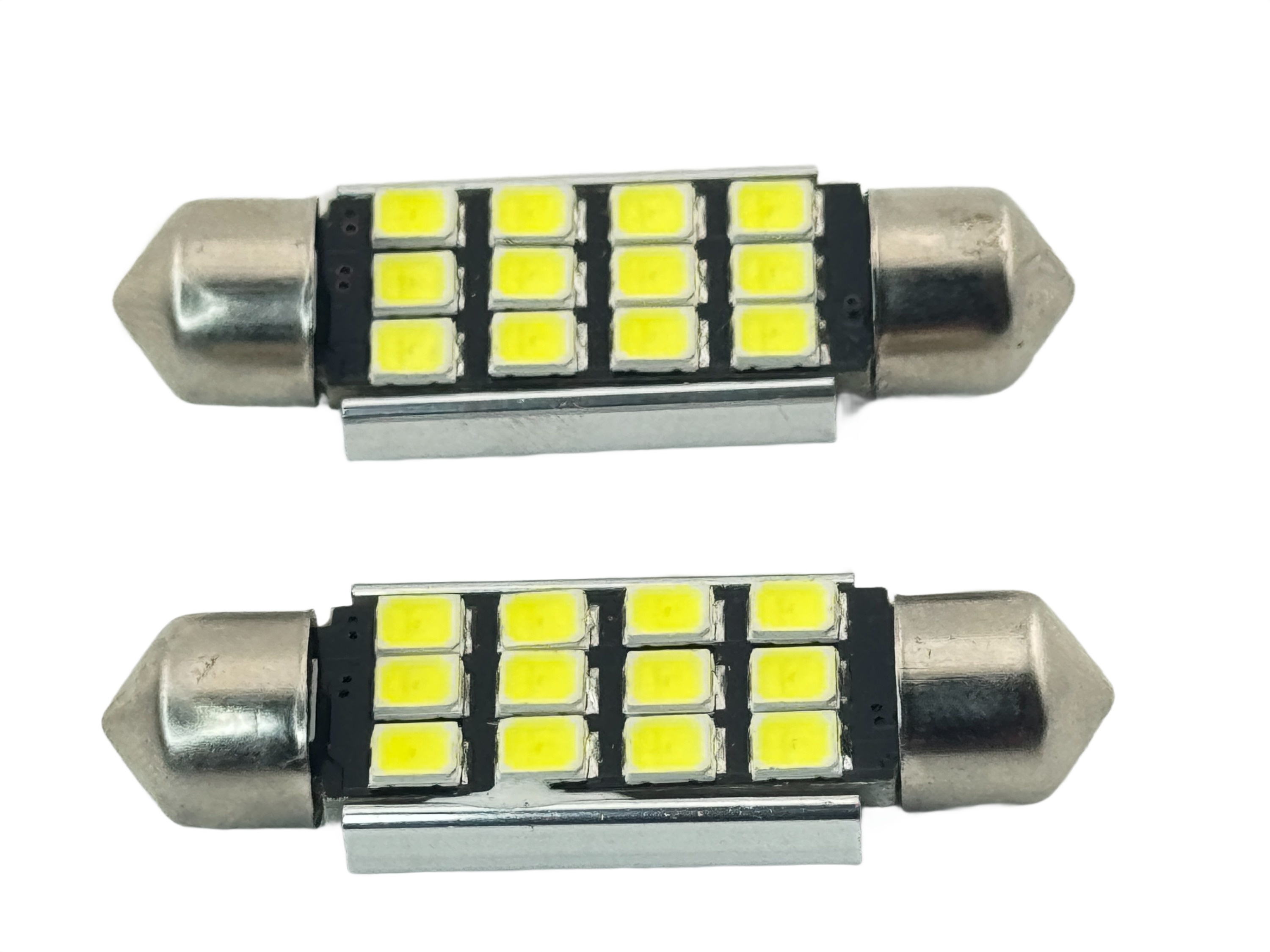 Rebaydo 2pcs Festoon CanBus 12 2835 SMD 39mm 12V AC/DC Heat Sink