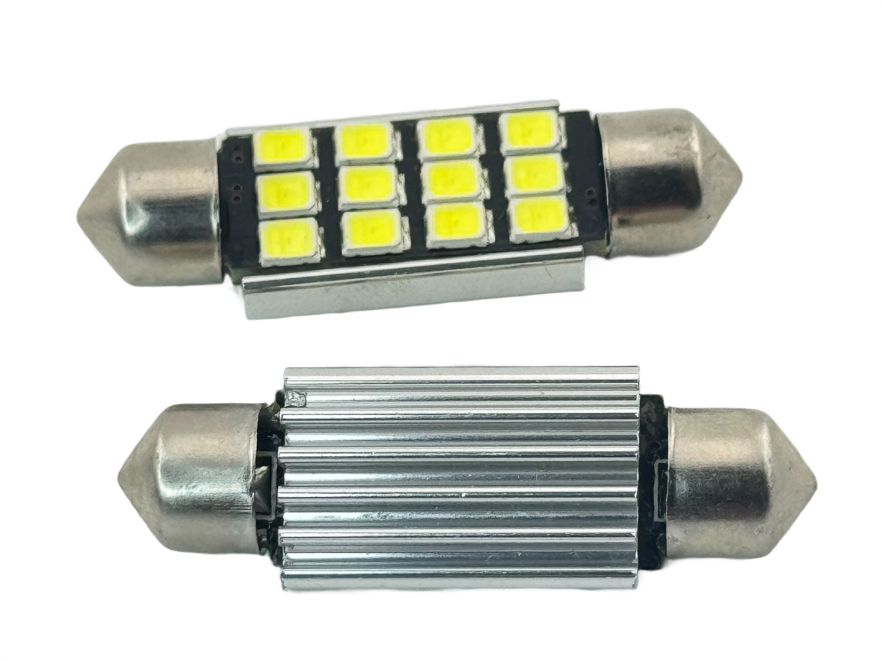 Rebaydo 2pcs Festoon CanBus 12 2835 SMD 39mm 12V AC/DC Heat Sink