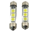 Rebaydo 2pcs Festoon SMD 3 LED Light 1 3/4 Inches or 41 mm 12V DC