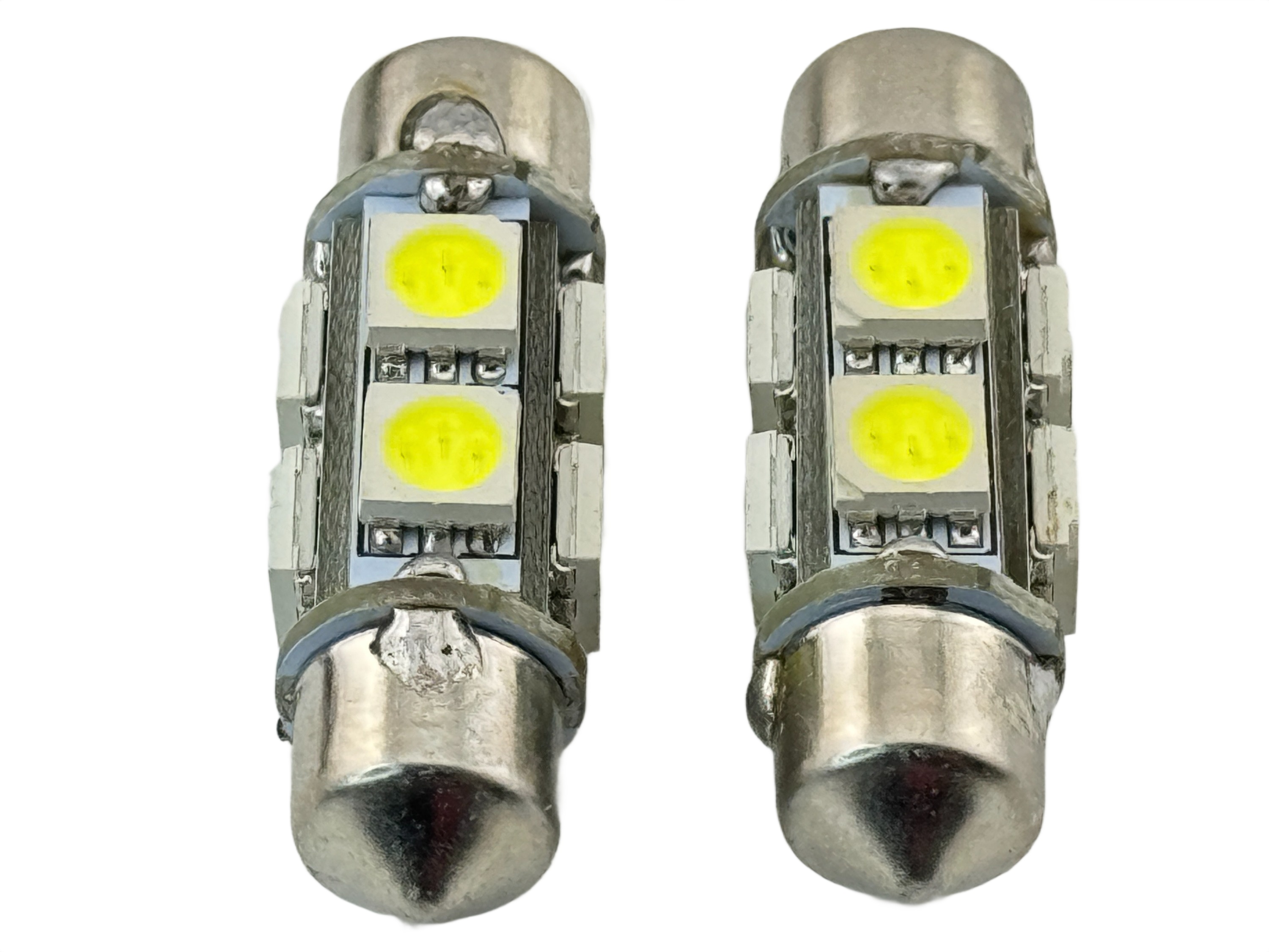 Rebaydo 2pcs LED Festoon 12 VDC 360 Degree 1-1/2" or 36mm 8 5050 SMD