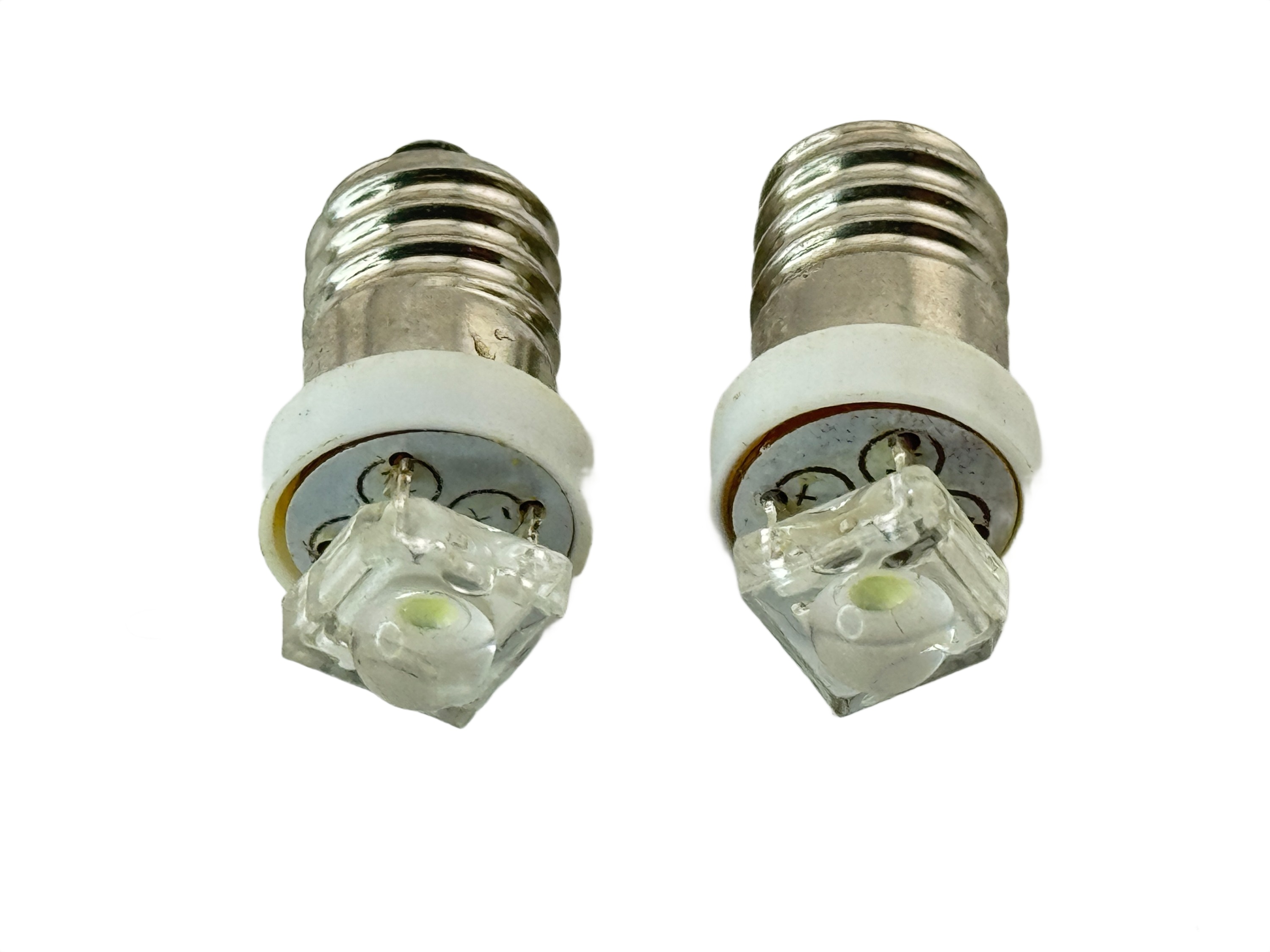 Rebaydo 2pcs E10 Screw Led Bulb Super Flux 12V DC G3 1/2