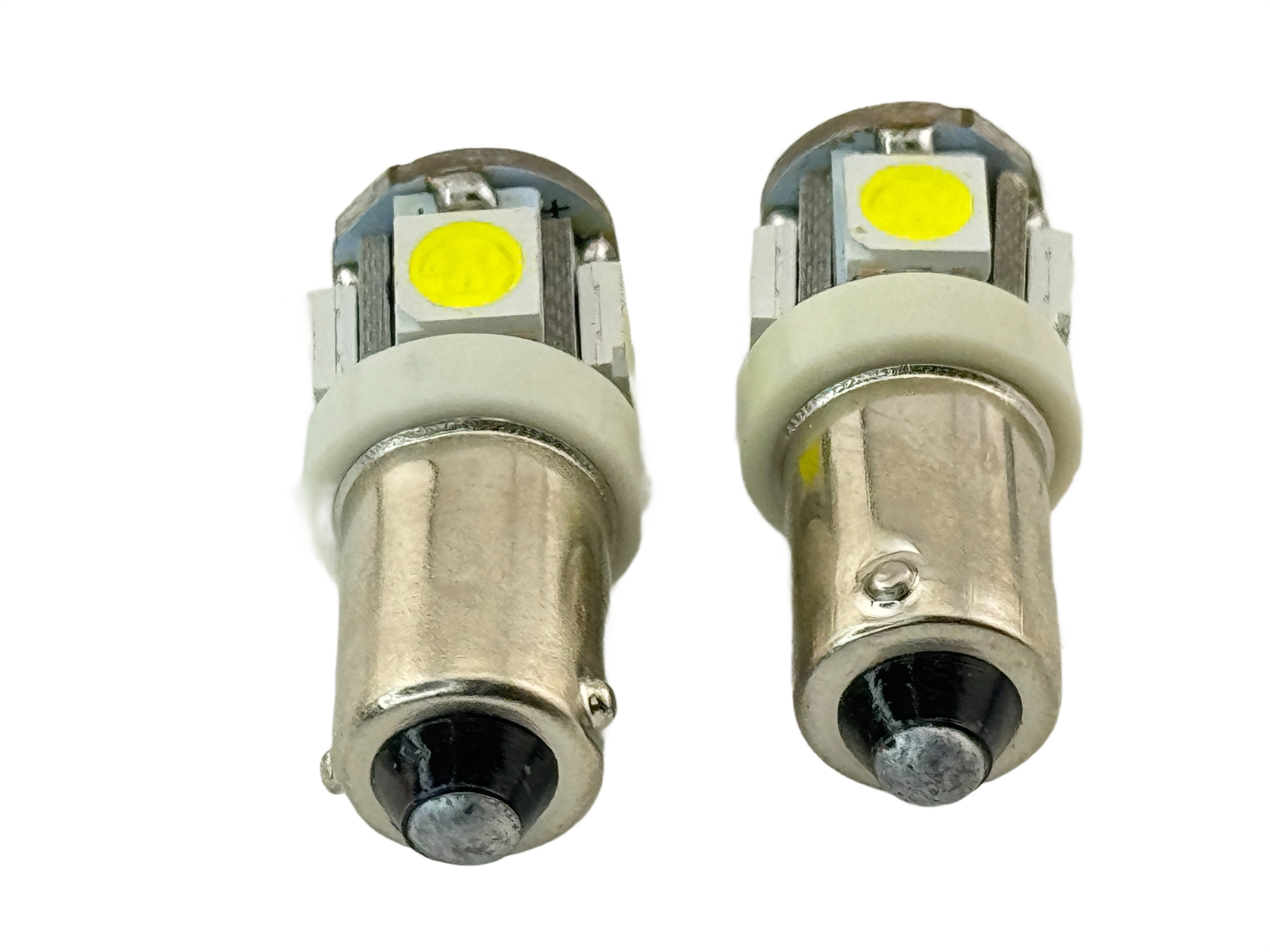 Rebaydo 2pcs BA9S 6 Volt DC 5 LED 360 Degree Dimmable T3-1/4