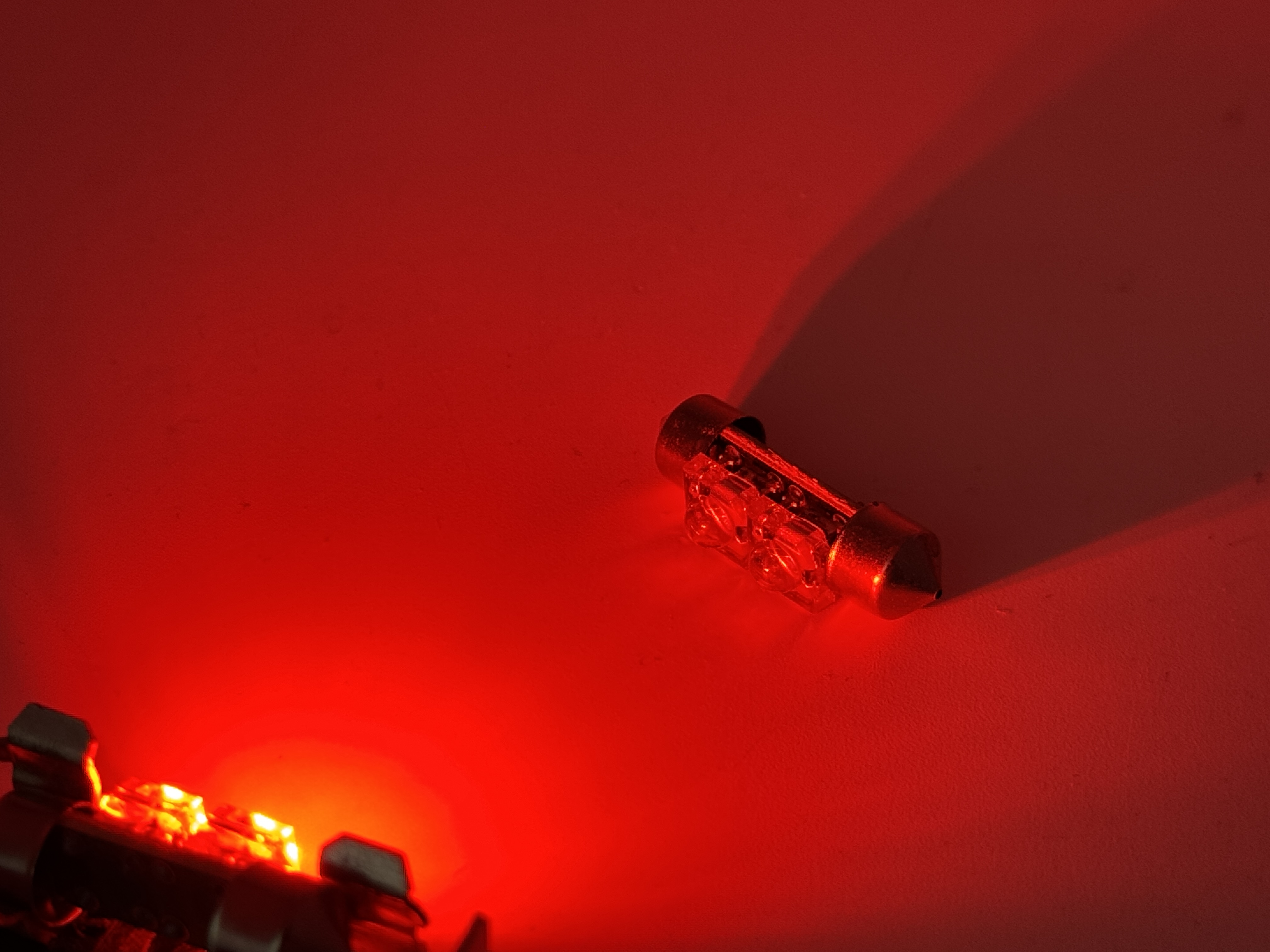 Rebaydo 2pcs Super Flux 2 LED Festoon Bulb 12V DC 1-1/4" or 31 mm