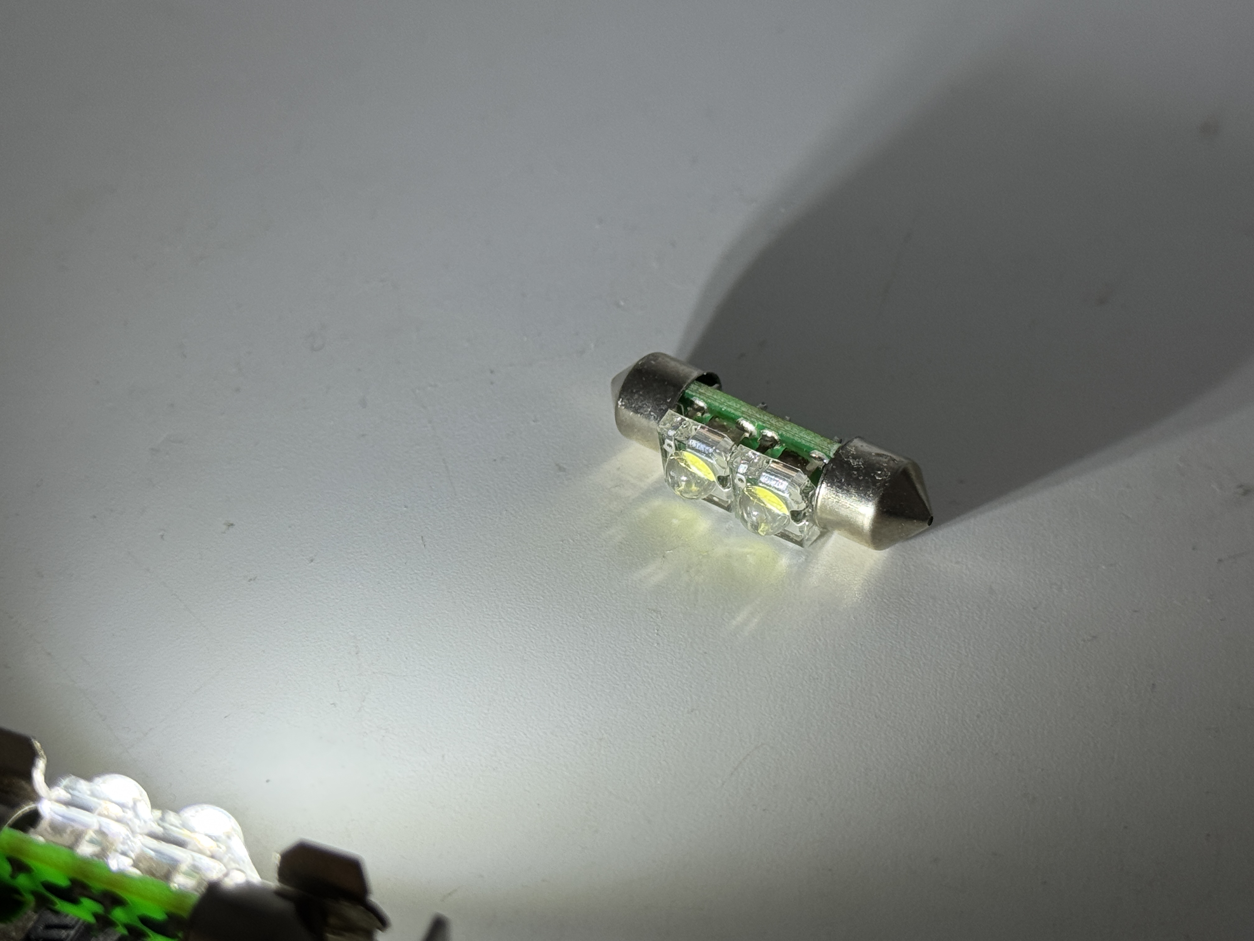 Rebaydo 2pcs Super Flux 2 LED Festoon Bulb 12V DC 1-1/4" or 31 mm