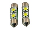 Rebaydo 2pcs Super Flux 2 LED Festoon Bulb 12V DC 1-1/4