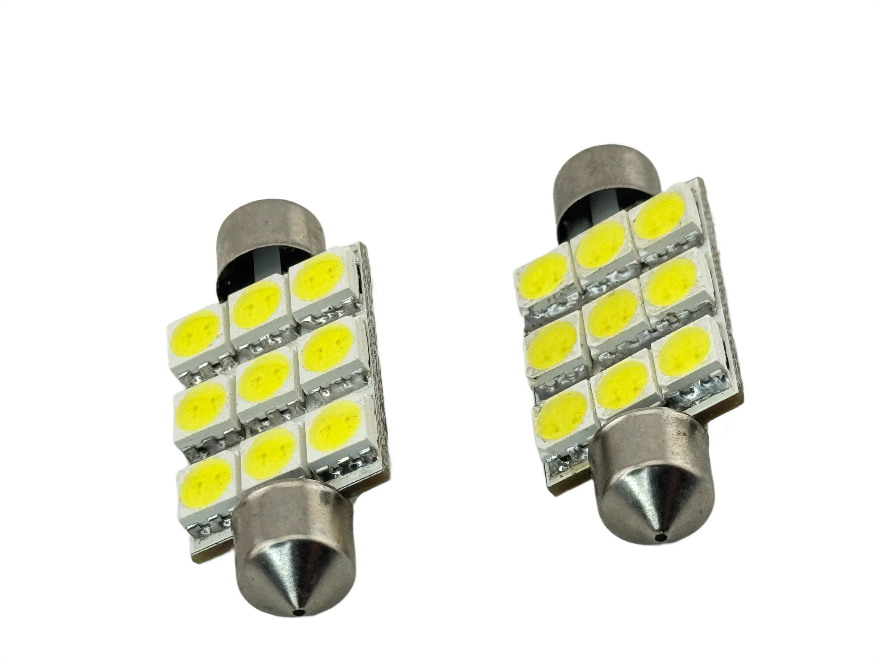 Rebaydo 2pcs Festoon SMD 9 5050 LED Light 1 3/4 Inches or 41 mm 12 Volt DC