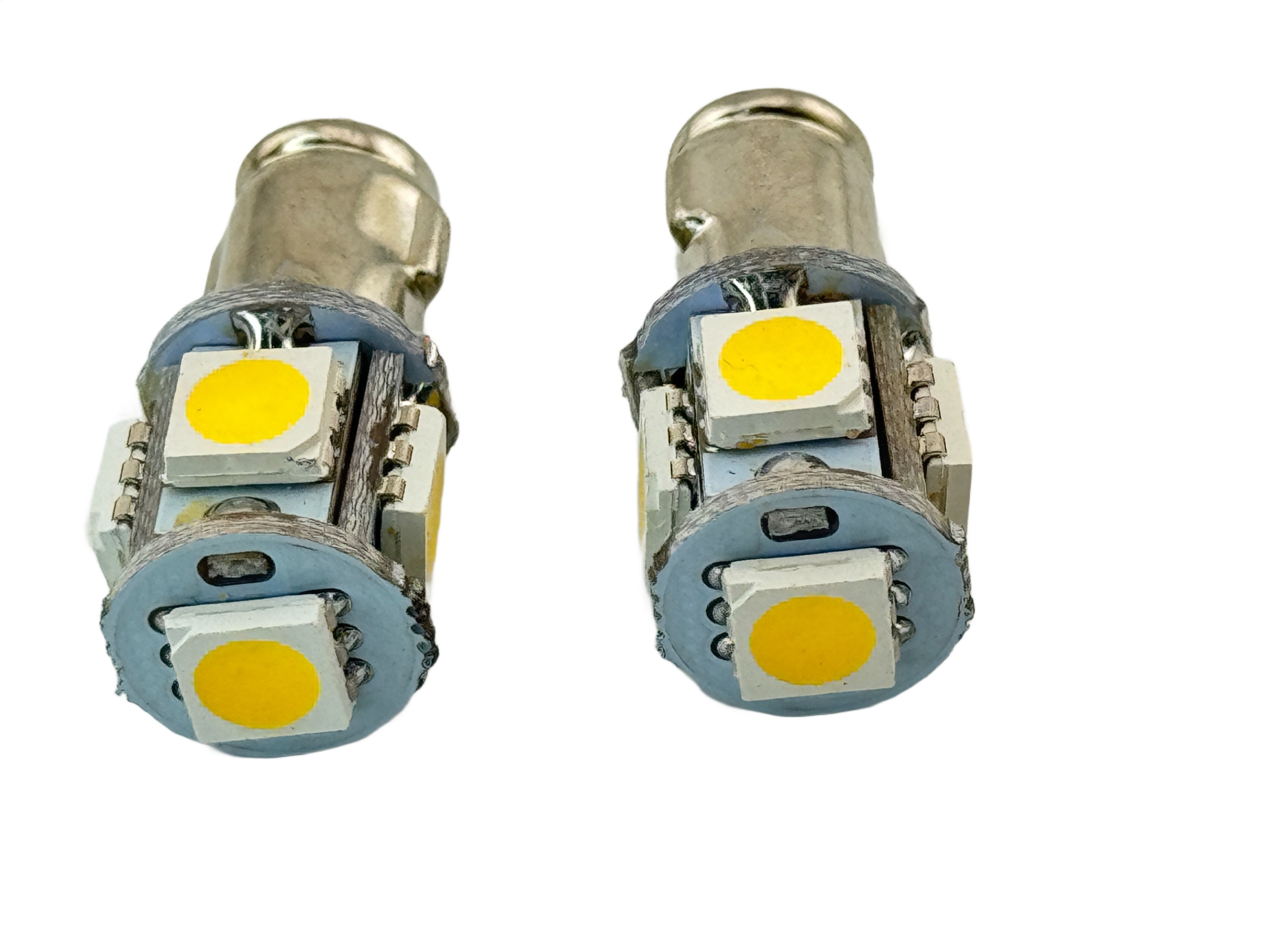 Rebaydo 2pcs Miniature Bulb BA7S Base 1.5 Watt 5 SMD Bulb 12V DC T2 1/2
