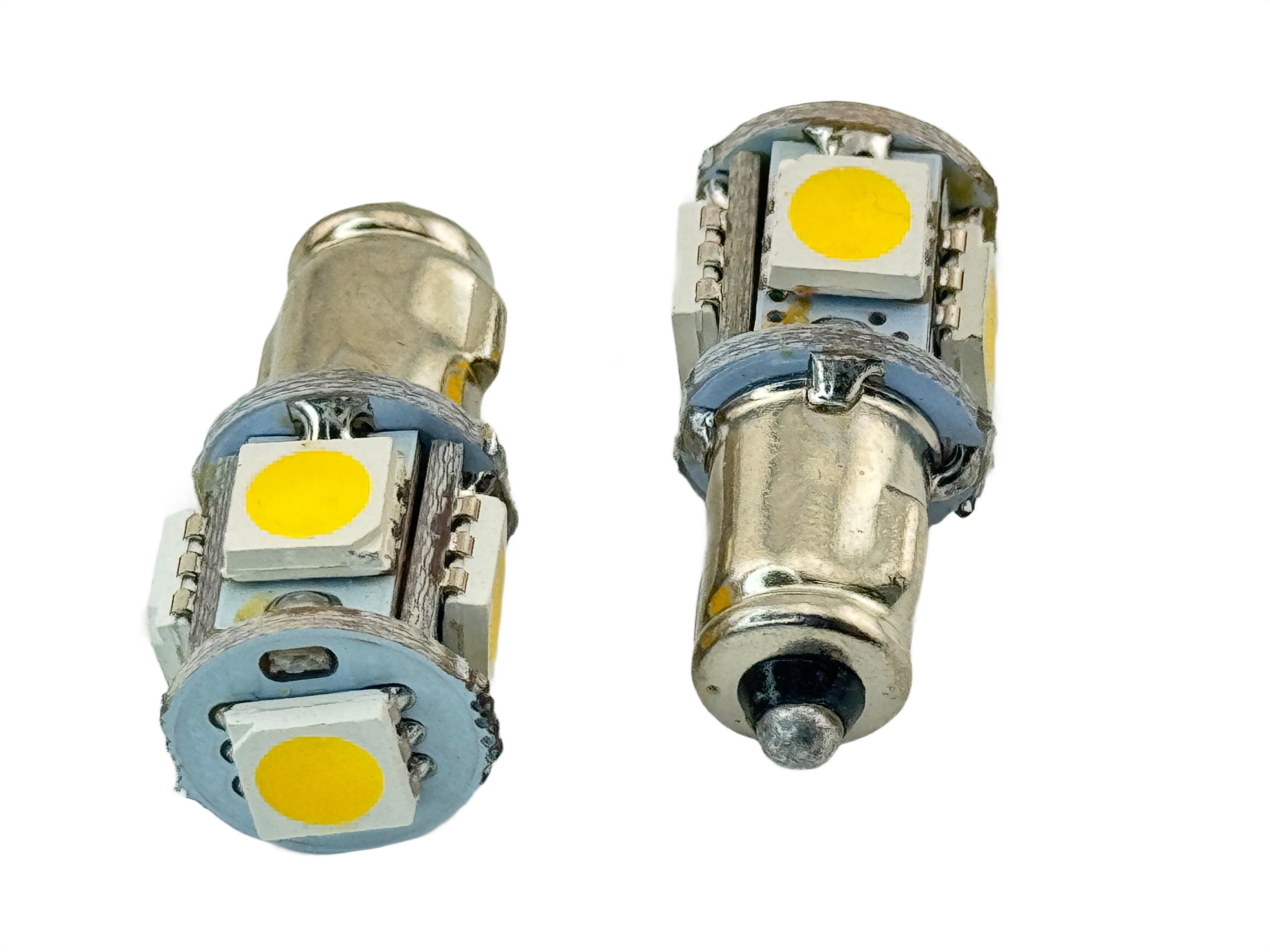 Rebaydo 2pcs Miniature Bulb BA7S Base 1.5 Watt 5 SMD Bulb 12V DC T2 1/2