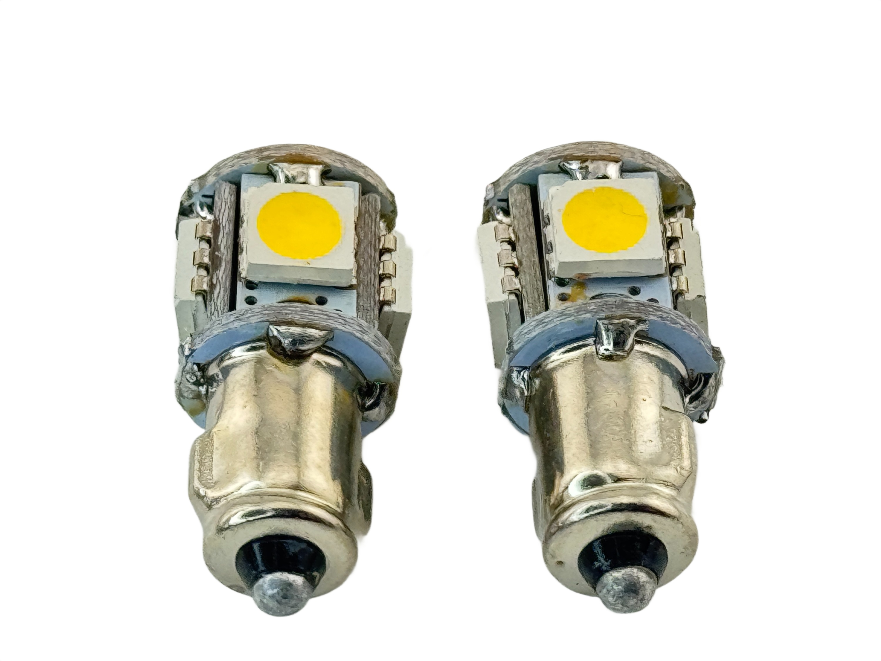 Rebaydo 2pcs Miniature Bulb BA7S Base 1.5 Watt 5 SMD Bulb 12V DC T2 1/2