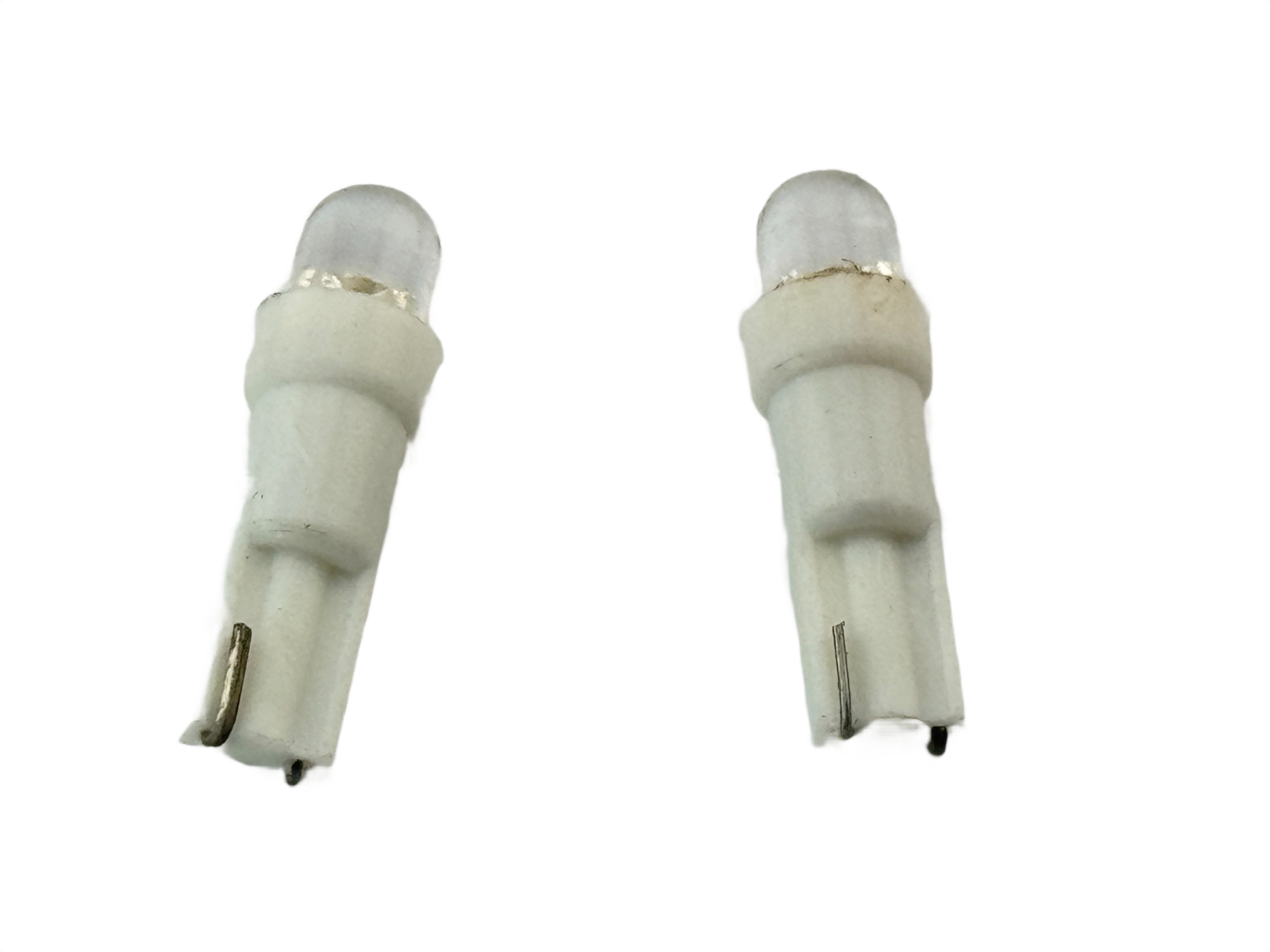 Rebaydo 2pcs 74 LED Bulb Wedge Base T5 Short Round LED 6 to 12 Volt DC
