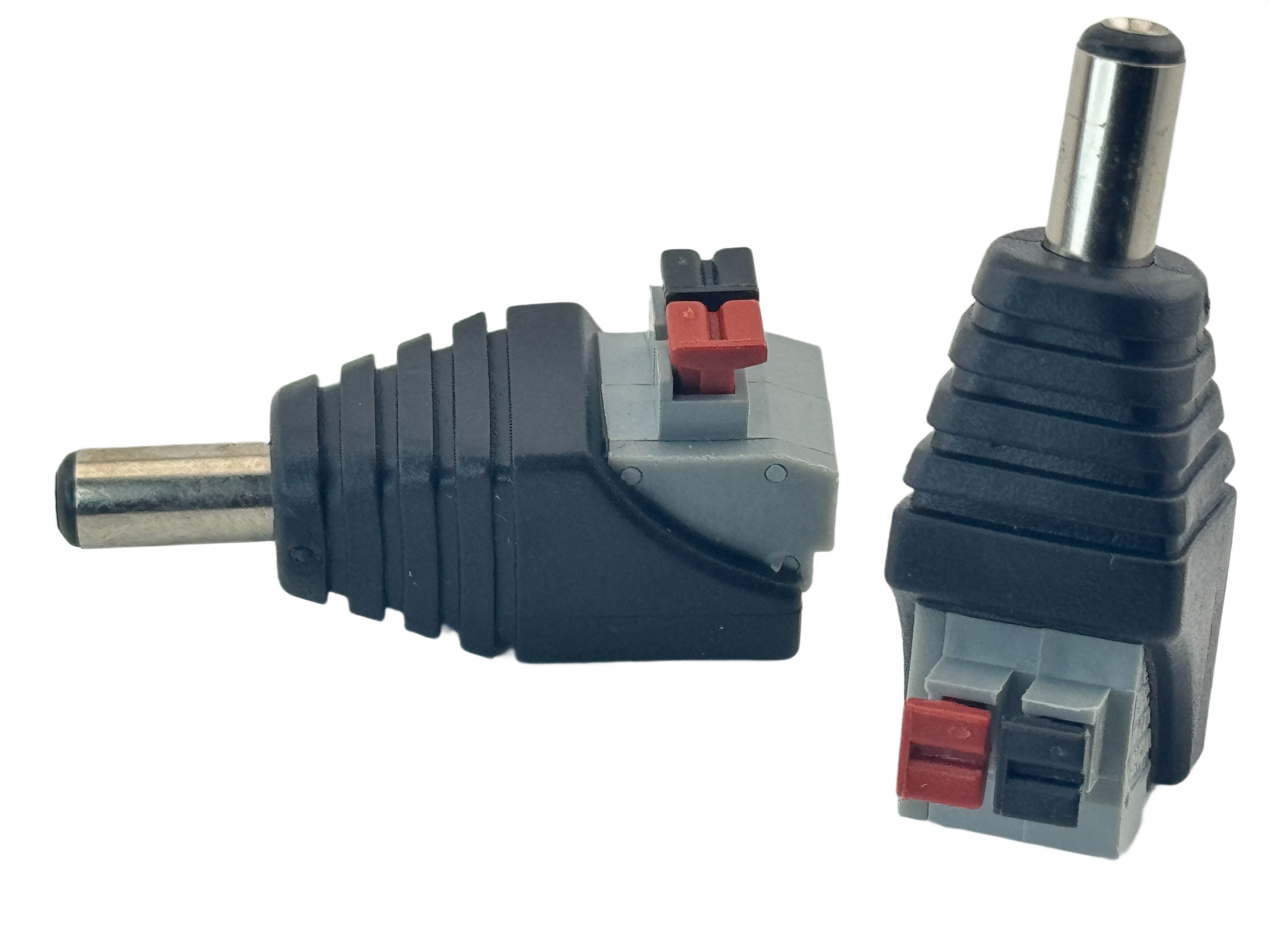 Rebaydo 2pcs 5.5mm x 2.1mm DC Male Connector Push Button Terminals